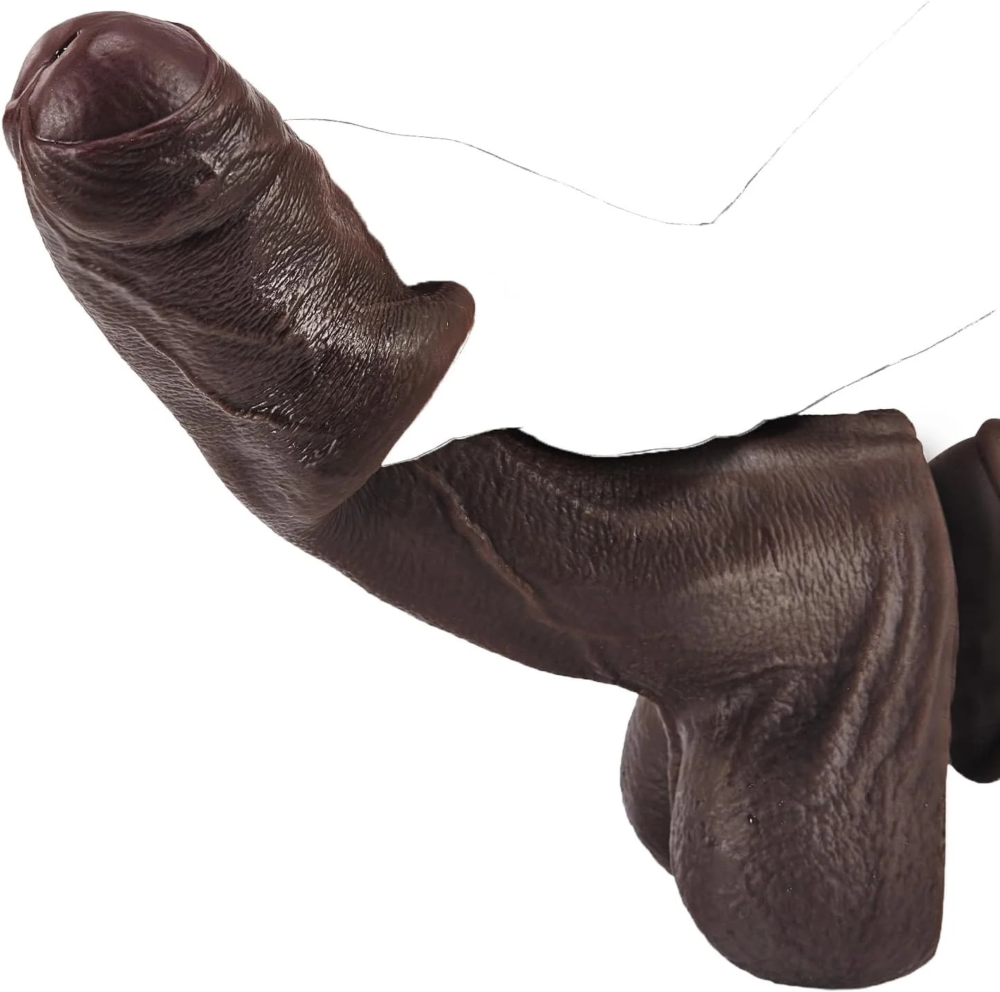 EbonyTitanX 10” Ebony Realistic Dildo Dual Density Suction Cup - Image 2