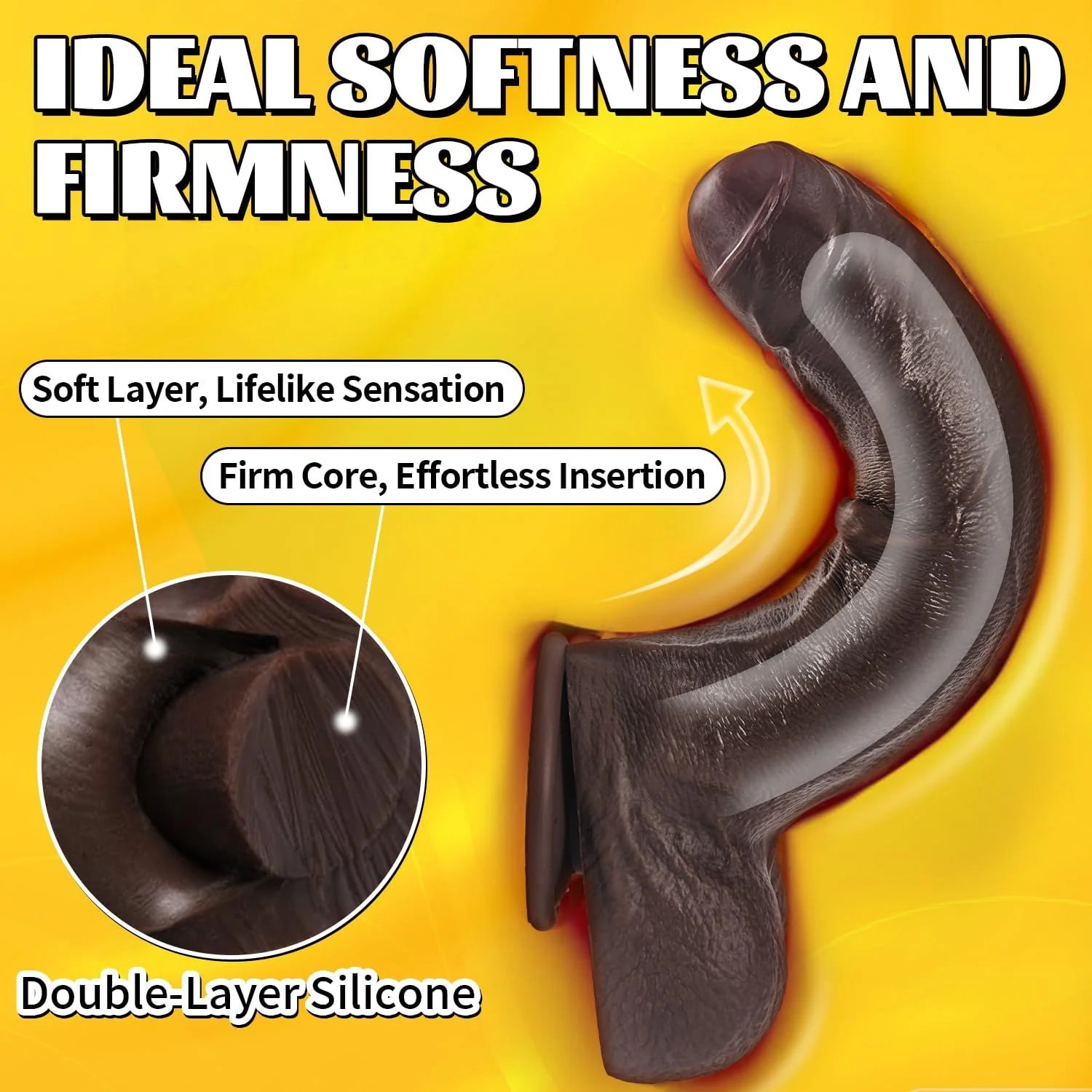 EbonyTitanX 10” Ebony Realistic Dildo Dual Density Suction Cup - Image 4