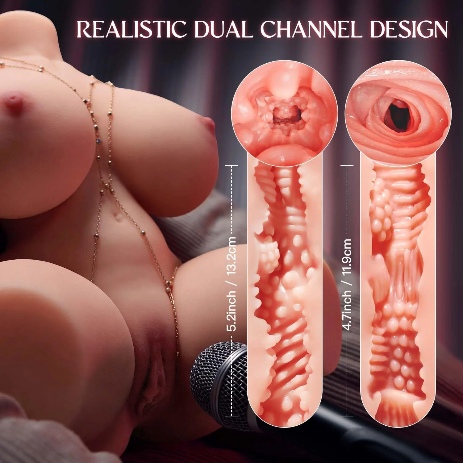 SynqPulse AI Vibrating Torso Stroker Sex Doll 10 Modes - Image 5