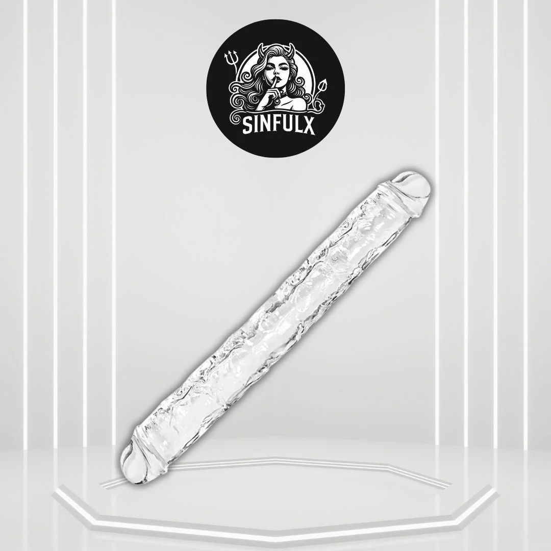 ClearMorph 13” Double-Ended Dildo Flexible Clear Toy