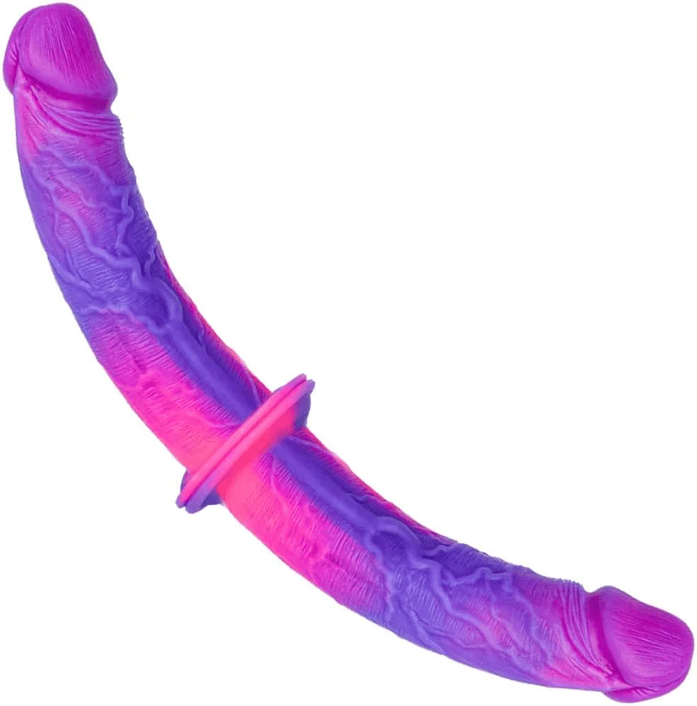 TwinPop 14” Double-Ended Dildo Suction Cup Silicone Set - Image 2