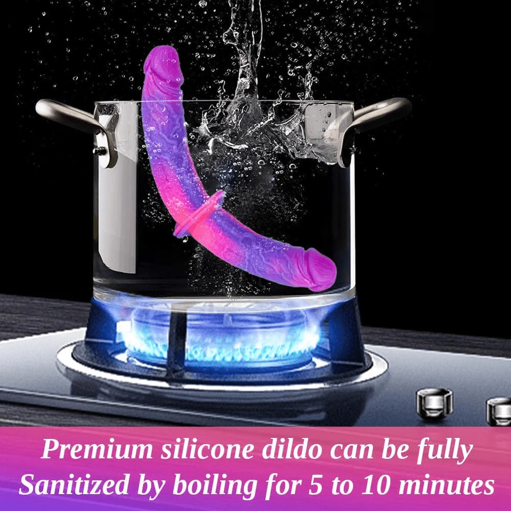 TwinPop 14” Double-Ended Dildo Suction Cup Silicone Set - Image 3