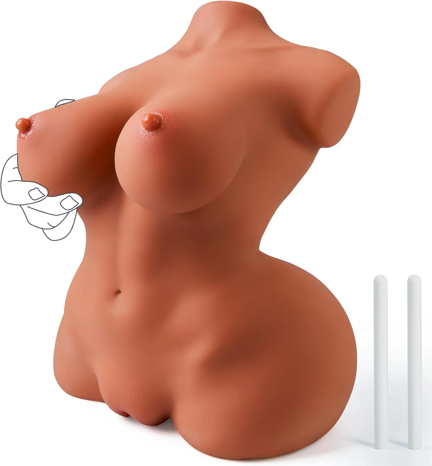 CurveyFlex 16LB Realistic Sex Doll Torso | Dual Channel Design - Image 9