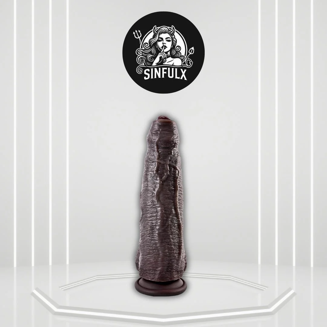 EbonyTitan 2.4” Thick Realistic Suction Foreskin Dildo