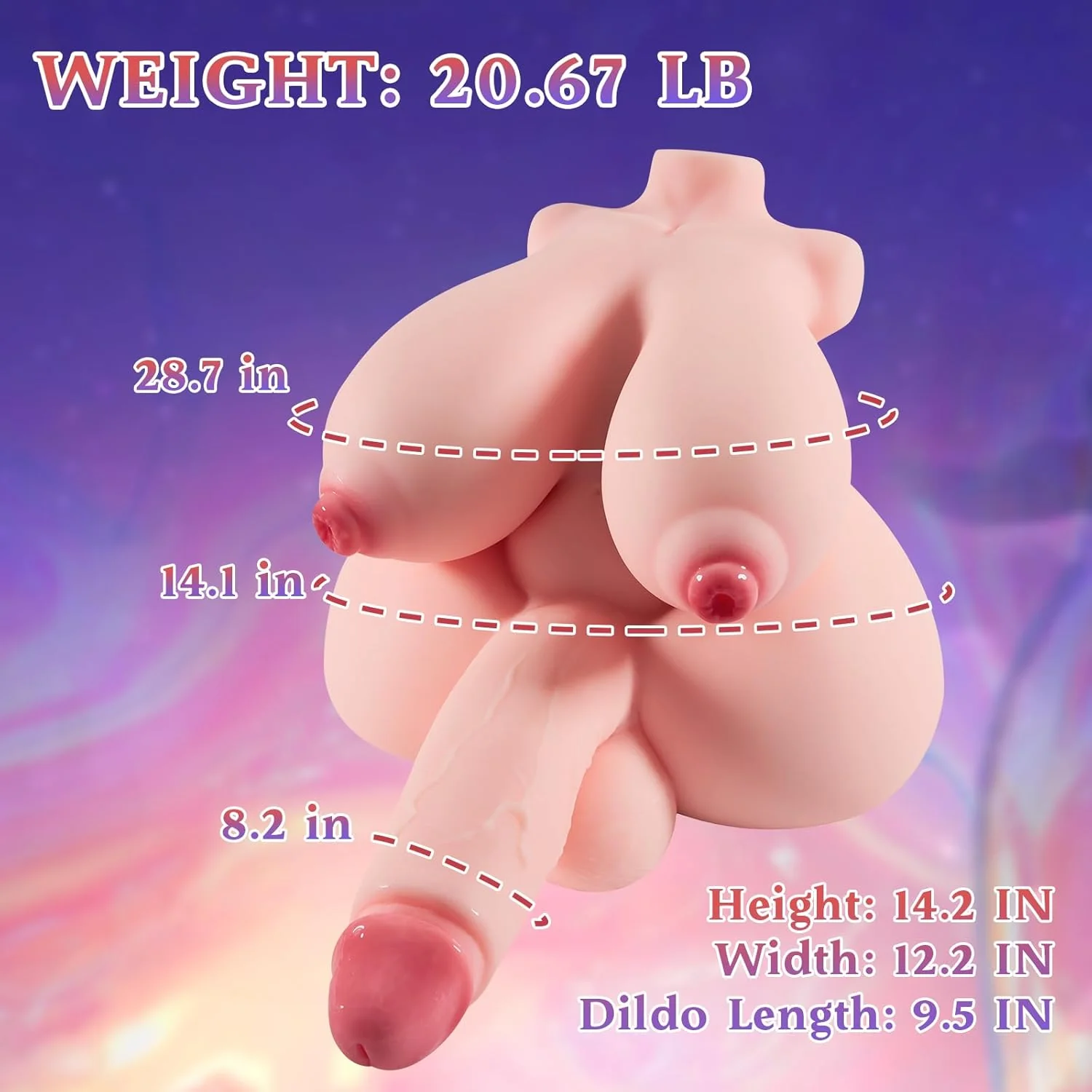 NyxionX 5-in-1 Transgender Sex Doll Torso 20.6lb - Image 2