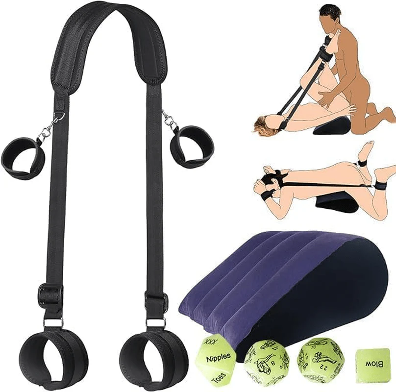 WedgeLock Inflatable Wedge Pillow with Cuffs Set