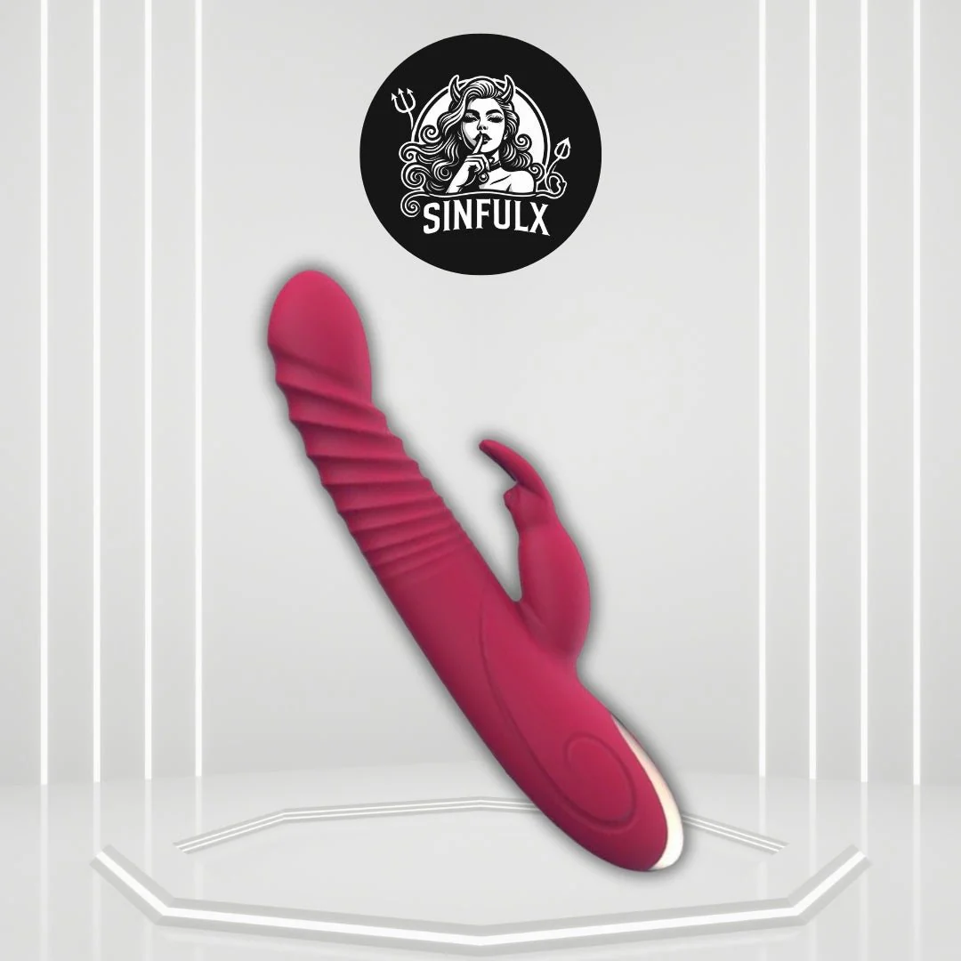 TitanWave 9” Rabbit Vibrator 15 Modes Thrusting Waterproof
