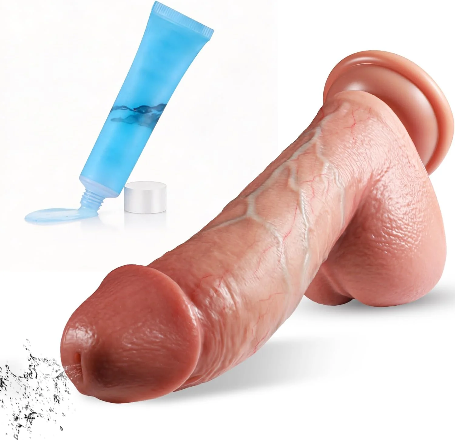 CoreJet 8” Squirting Silicone Dildo Suction Cup G-Spot - Image 8