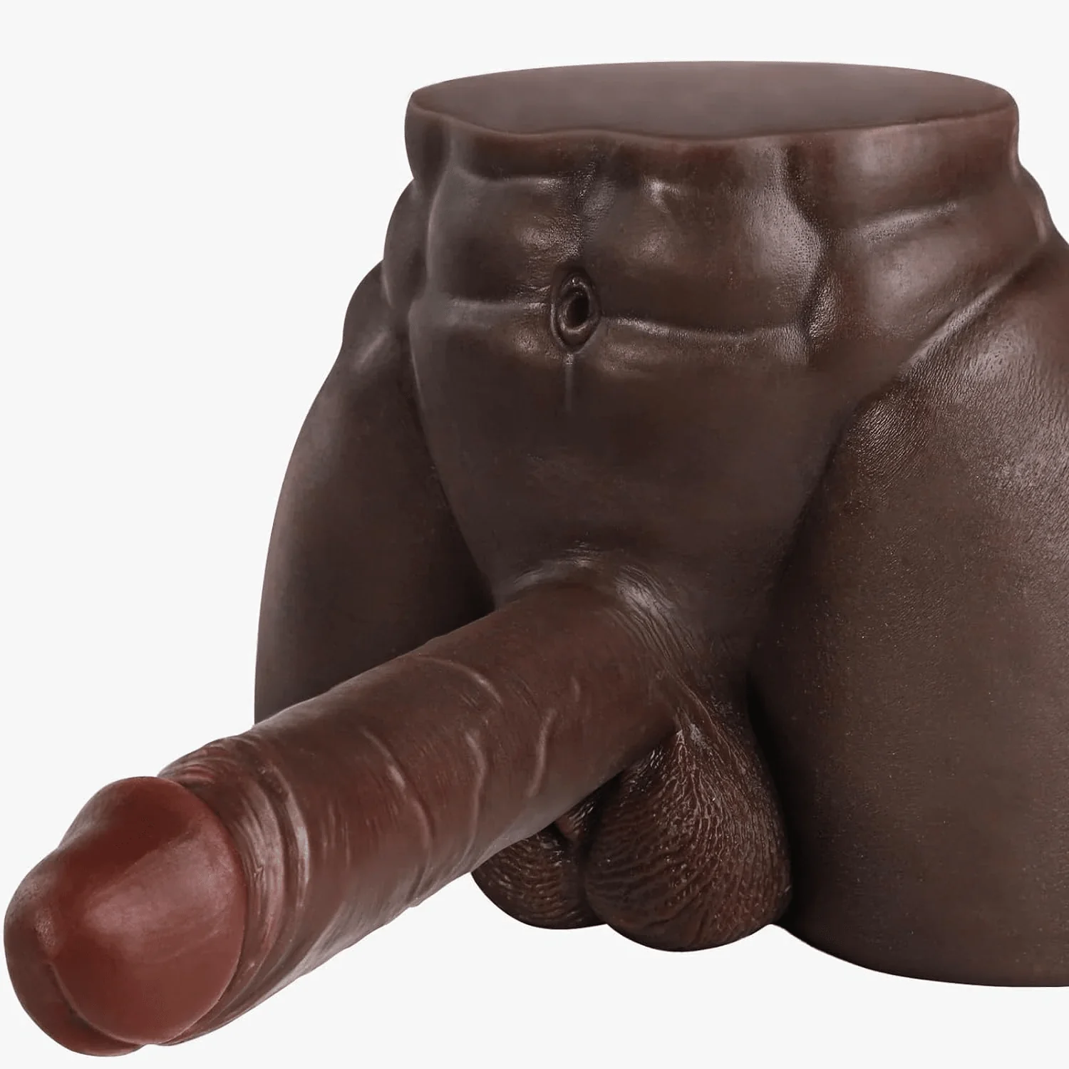 OnyxFlex Black Male Sex Doll Torso 7.8in Dildo 8LB - Image 6