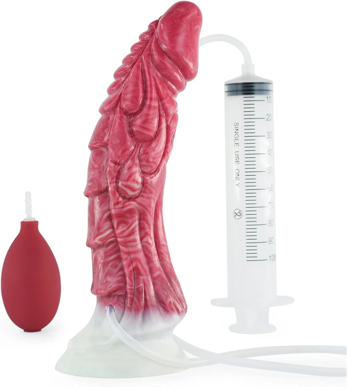 CrimsonJet 9” Squirting Silicone Dildo Suction Cup Waterproof - Image 2