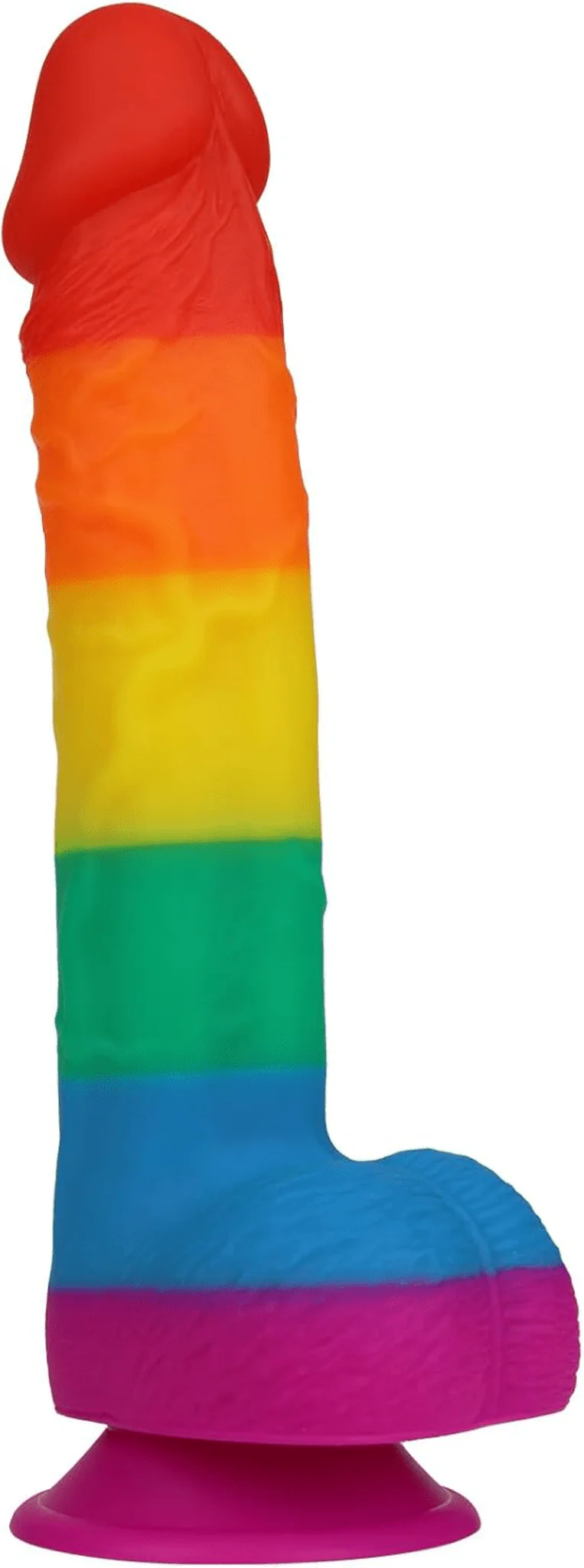 PrismCore 9.3” Rainbow Silicone Dildo Suction Cup G-Spot - Image 2