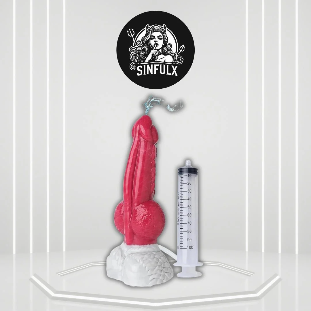 KnotJet 9.5” Squirting Knot Dildo Silicone Suction Cup