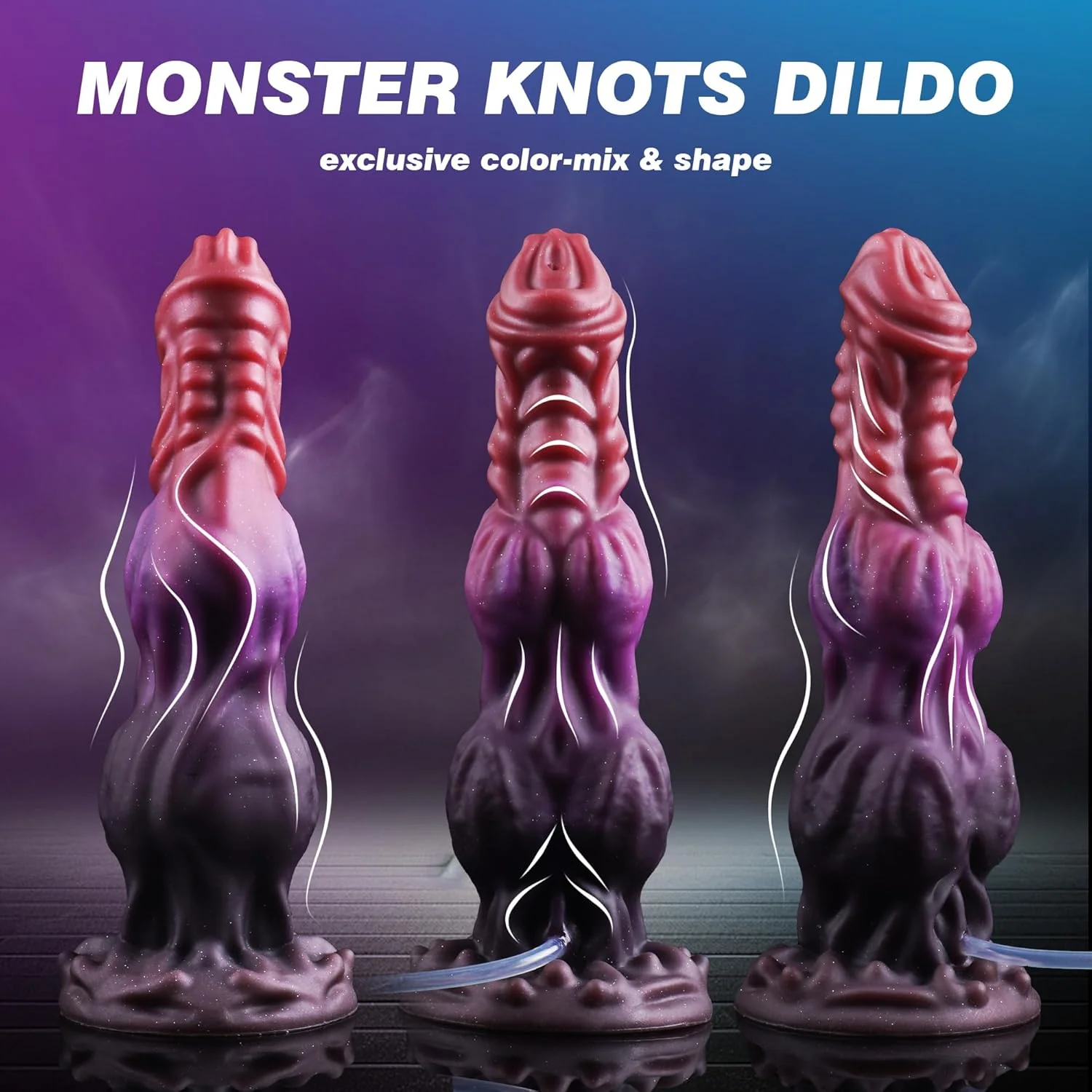 MythicJet 9.6” Squirting Knot Dildo Silicone Suction Cup - Image 3