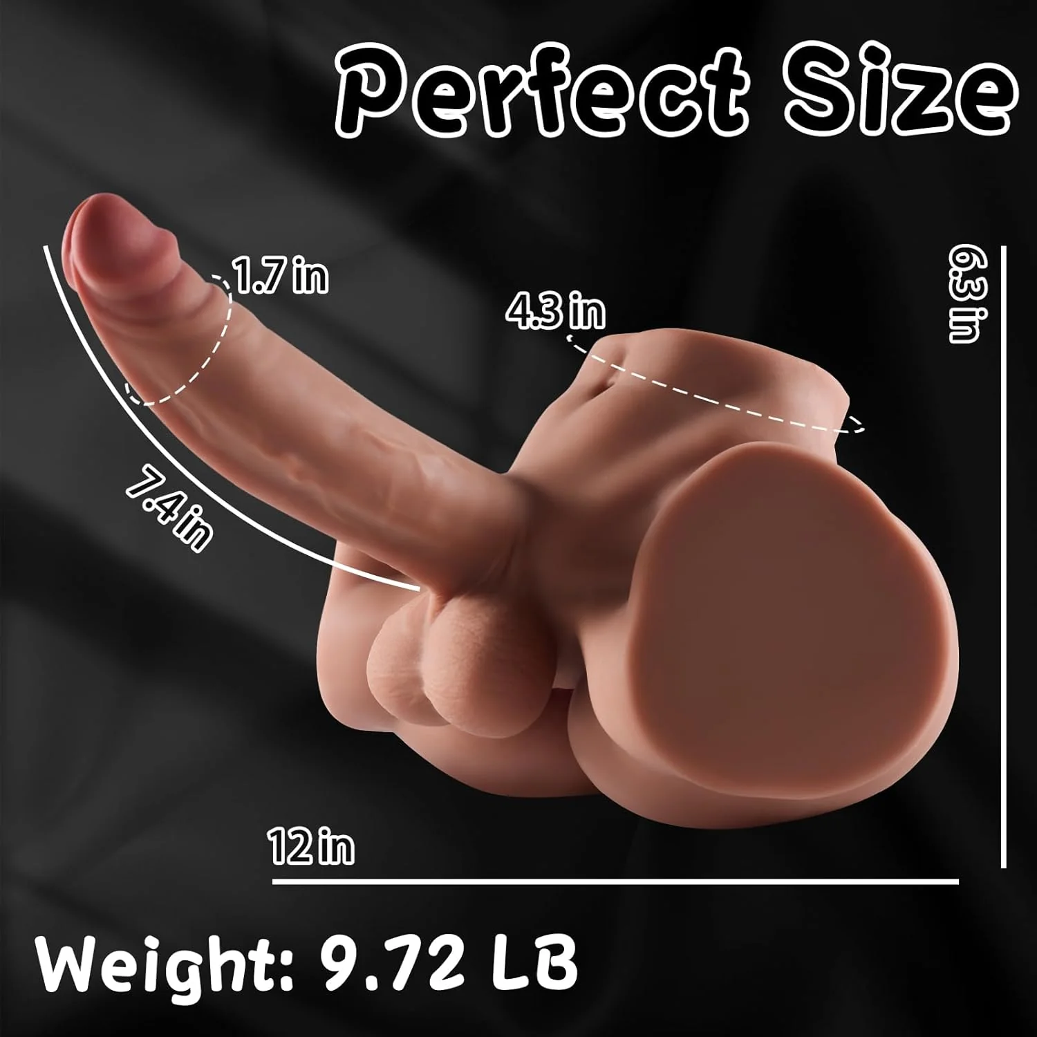DravoniX Male Sex Doll Torso 7.4in Dildo 9.7LB - Image 5