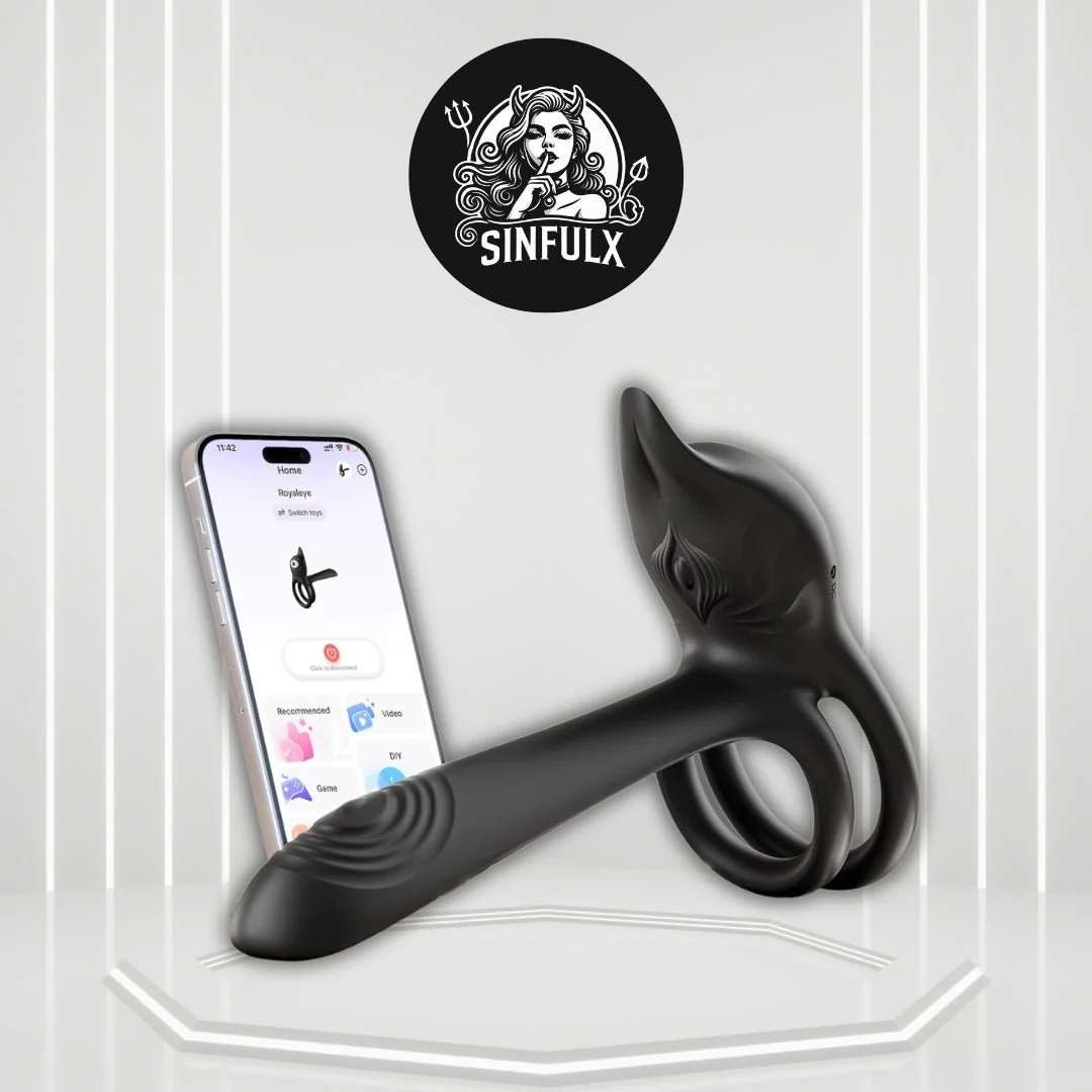 NoirPetal Cock Ring Rose Clit Stimulator G-Spot Sleeve