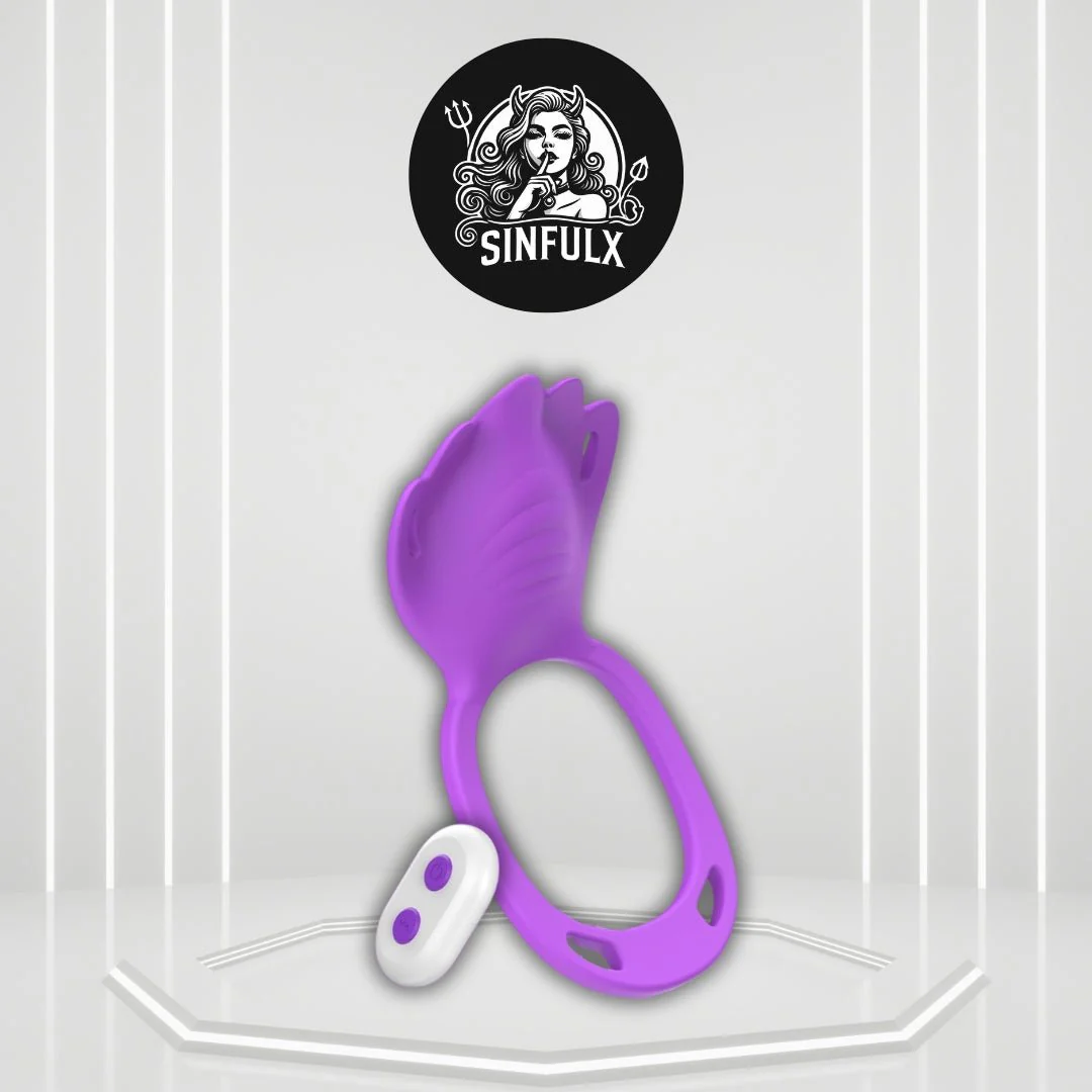 VioletLink Wearable Cock Ring Clit Stimulator App 9 Modes