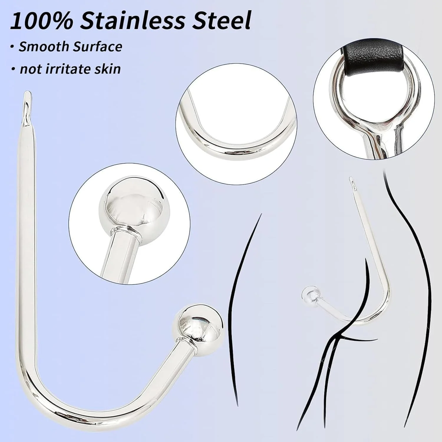 ChainBound Anal Hook Bondage Kit Collar Cuffs Chain - Image 4