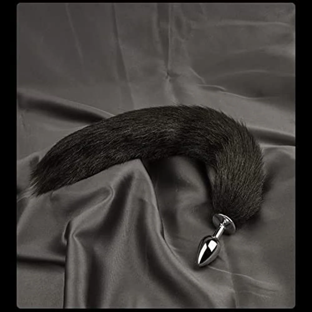 OnyxTail Small Steel Tail Butt Plug Black - Image 6