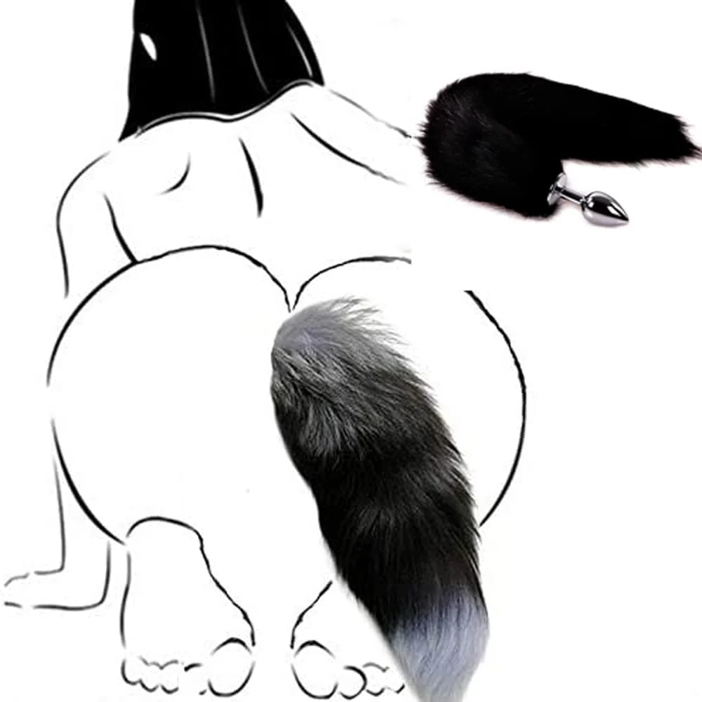 OnyxTail Small Steel Tail Butt Plug Black - Image 8
