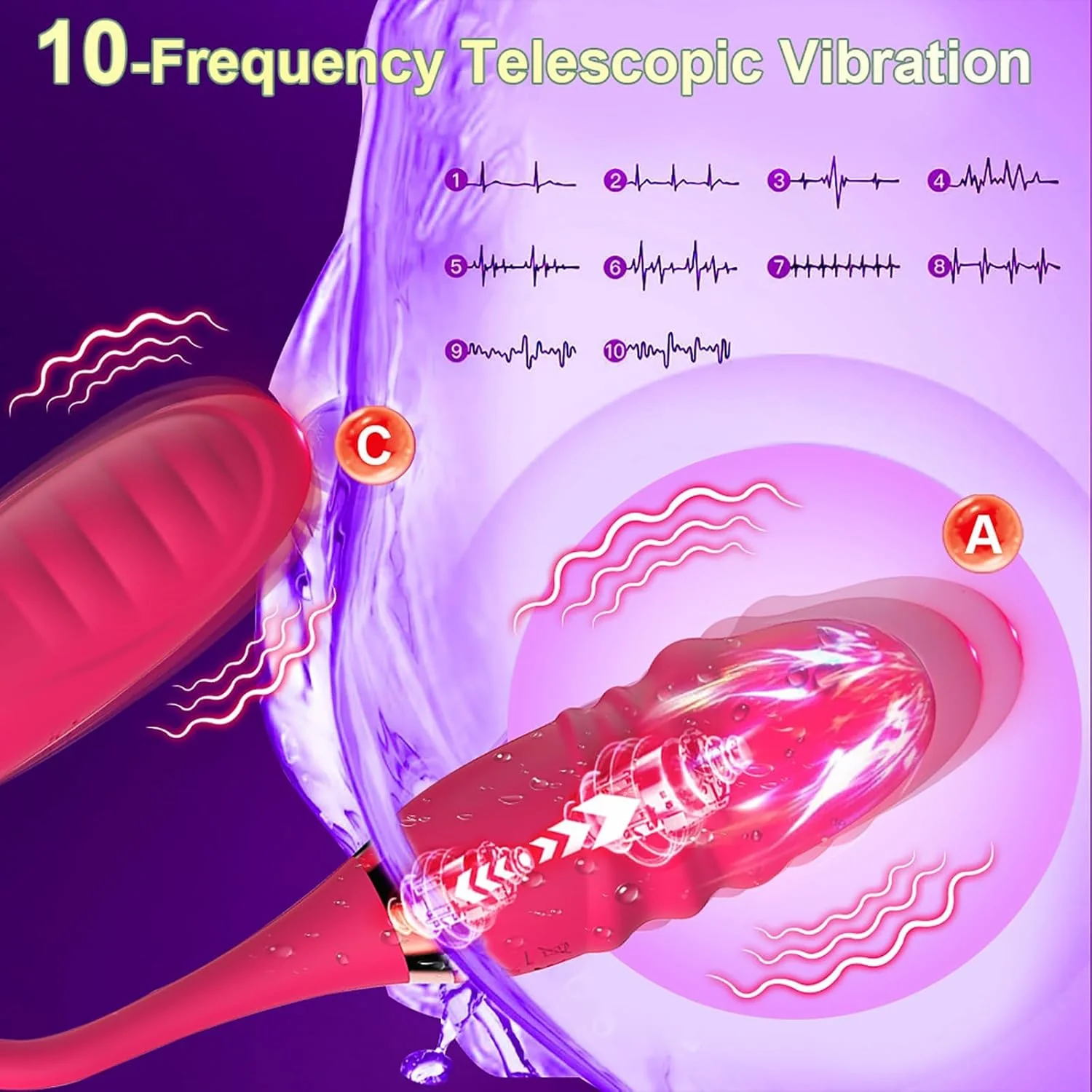 SyncWave App Remote G-Spot Vibrator Couples Toy 10 Modes - Image 3