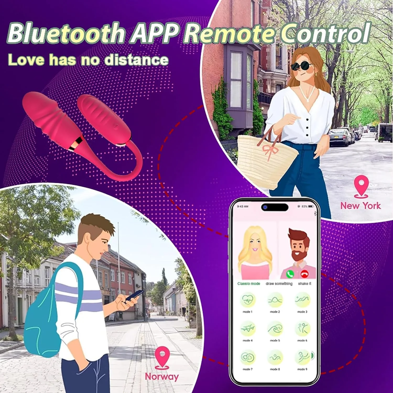 SyncWave App Remote G-Spot Vibrator Couples Toy 10 Modes - Image 6