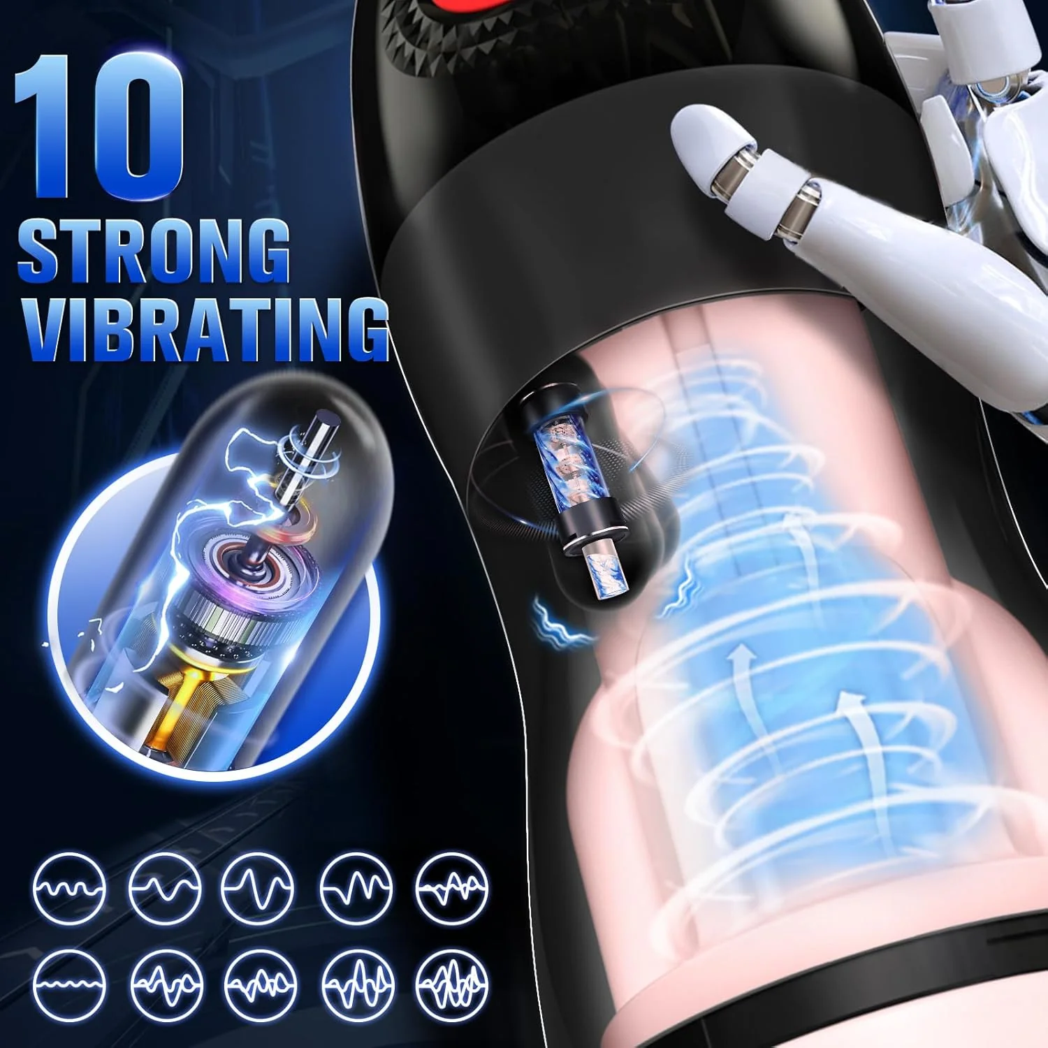 StormHeat APP Heating Male Masturbator Suction Pump 10 Vibration 9 Suction - Image 3