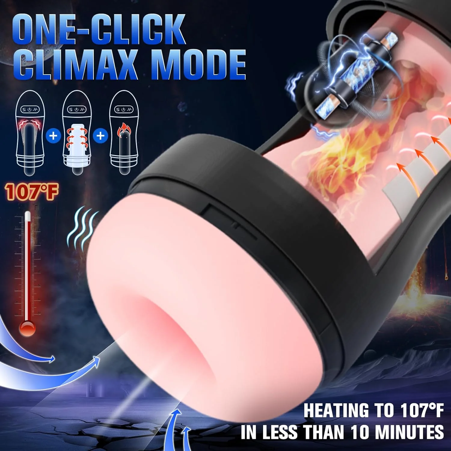 StormHeat APP Heating Male Masturbator Suction Pump 10 Vibration 9 Suction - Image 5