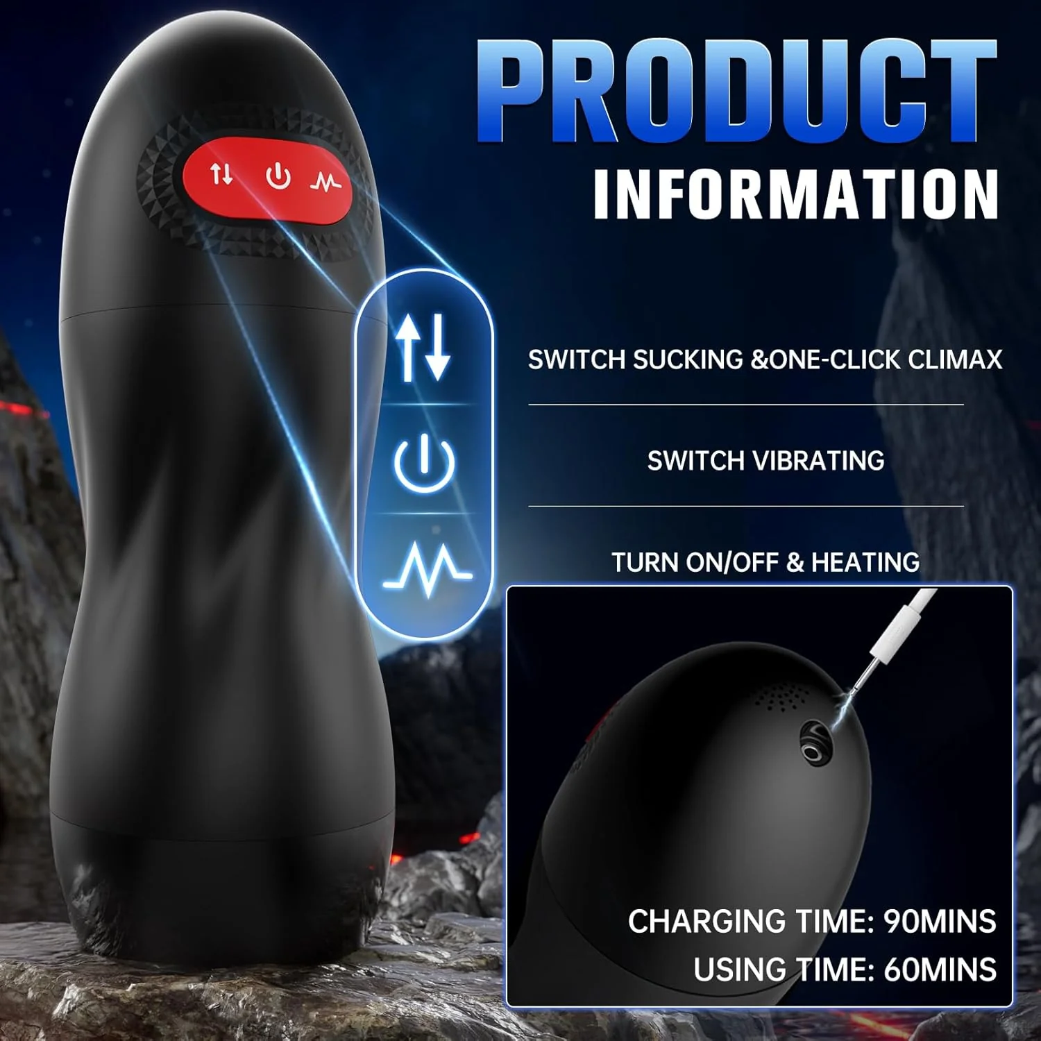 StormHeat APP Heating Male Masturbator Suction Pump 10 Vibration 9 Suction - Image 6
