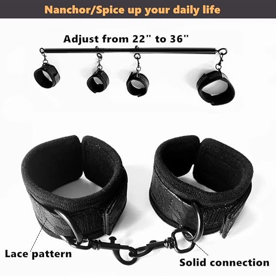 Adjustable BDSM Spreader Bar Restraint Set - Image 2