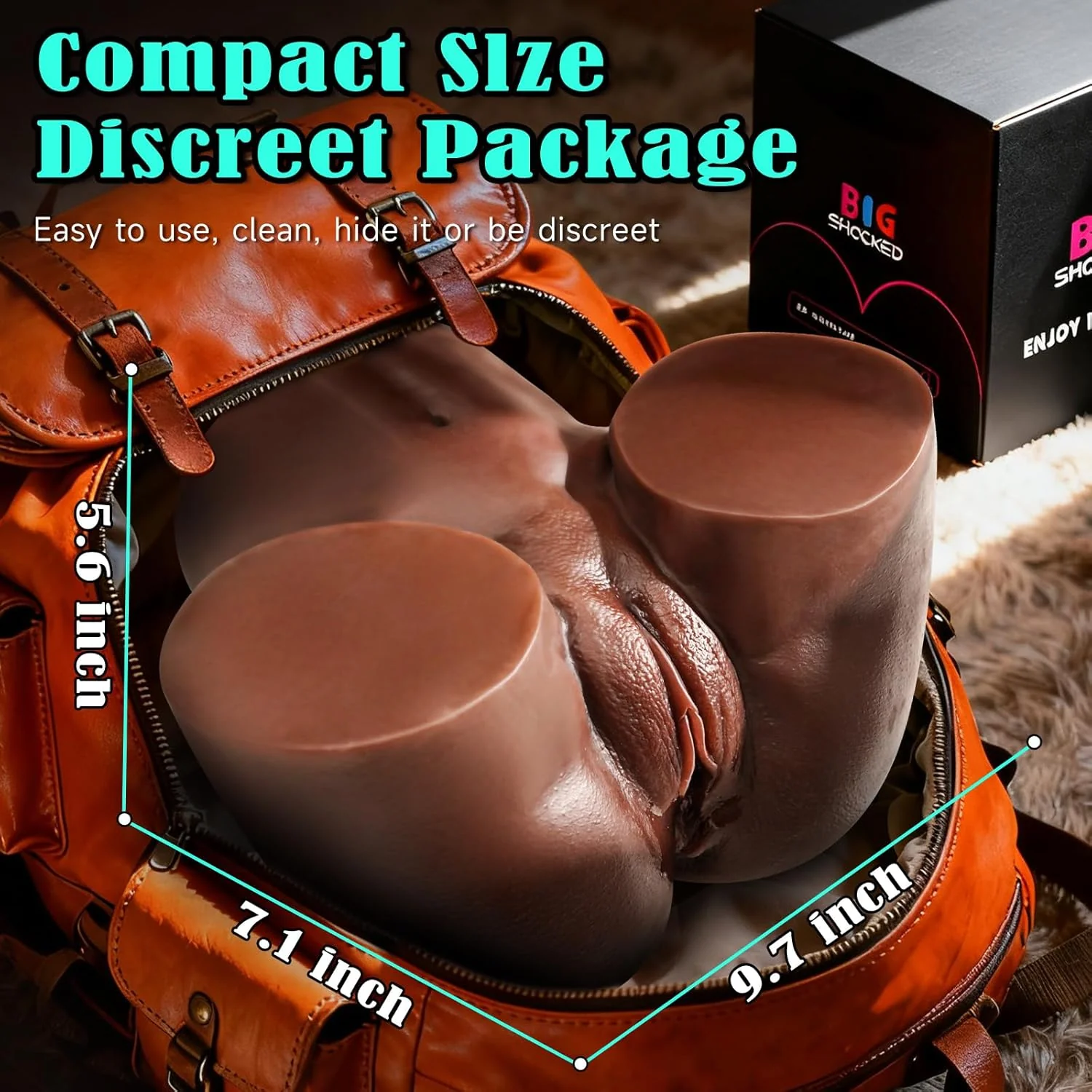 NoirCurve Ebony Sex Doll Torso Dual Channel TPE - Image 4