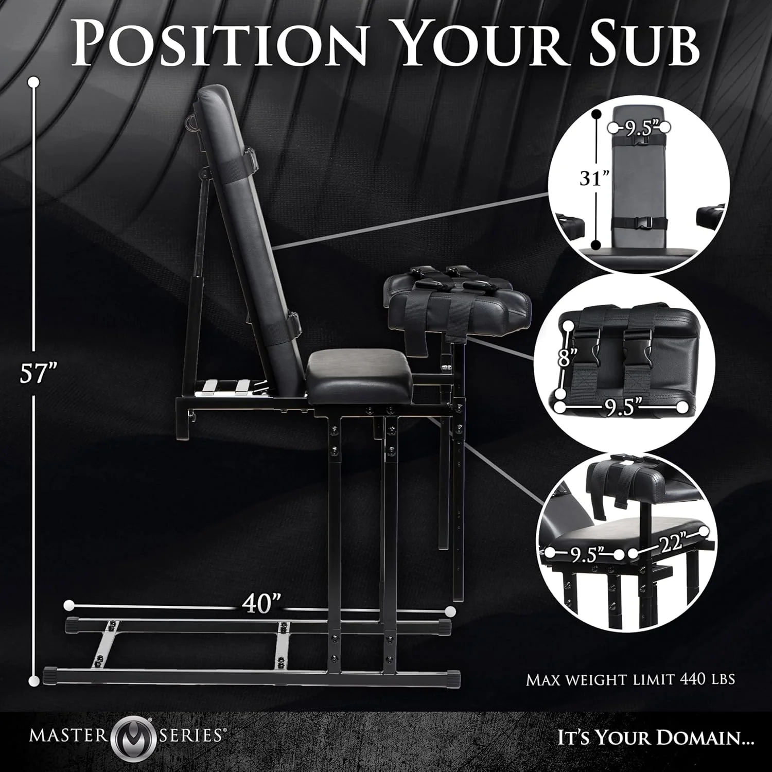 ControlChair Adjustable BDSM Obedience Chair - Image 2