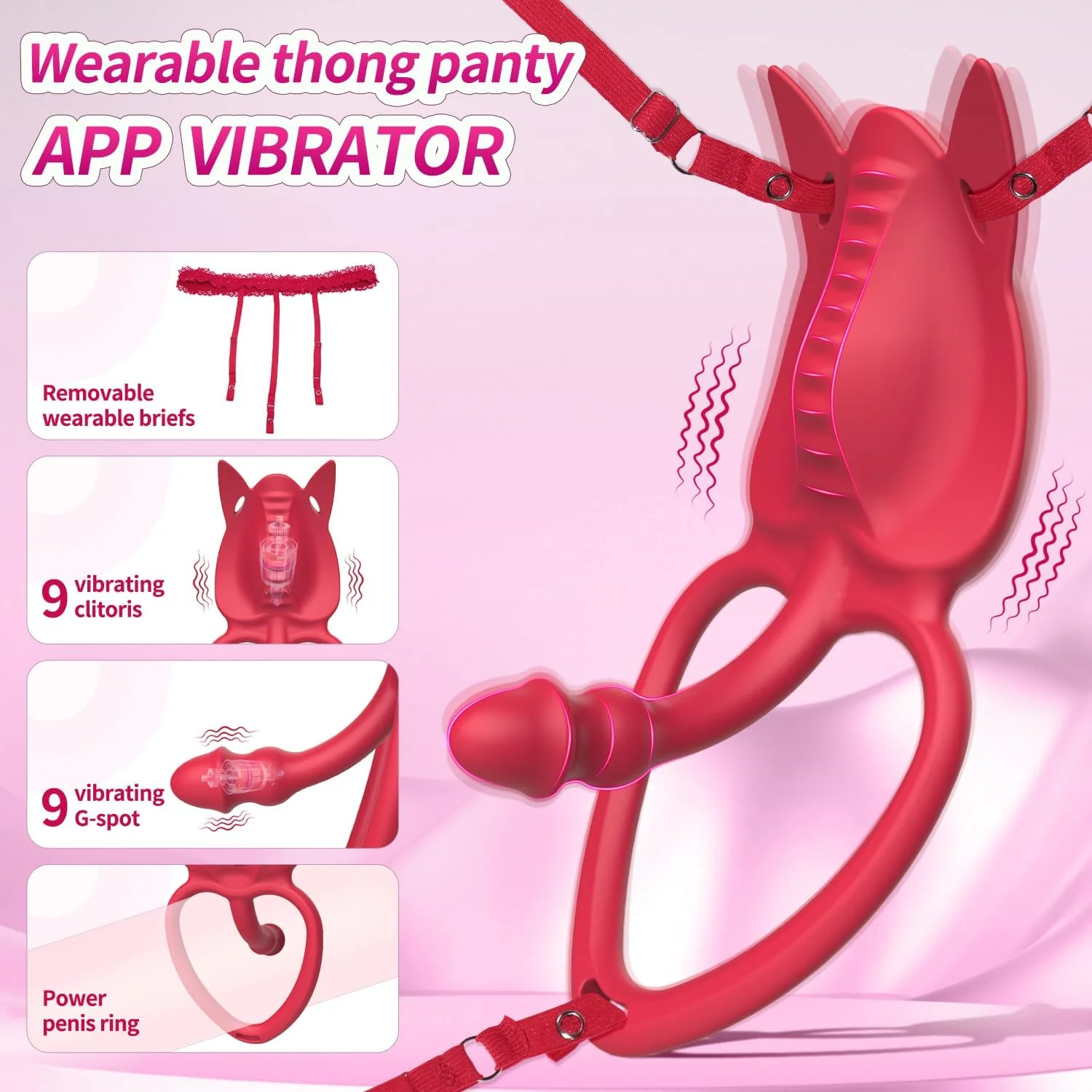 SyncFusion Wearable Cock Ring Clit Stimulator App 10 Modes - Image 7