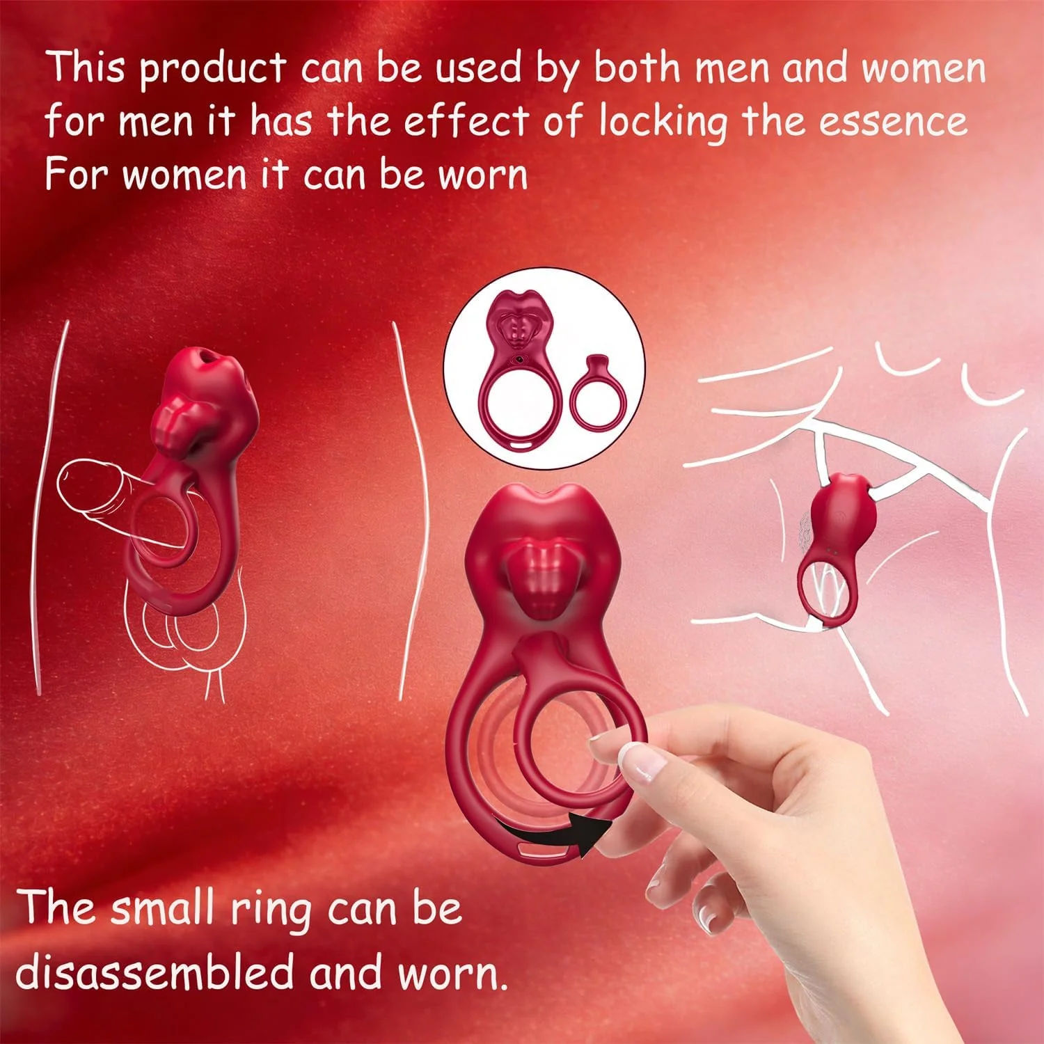CrimsonSwitch Convertible Cock Ring Clit Stimulator App Control - Image 3