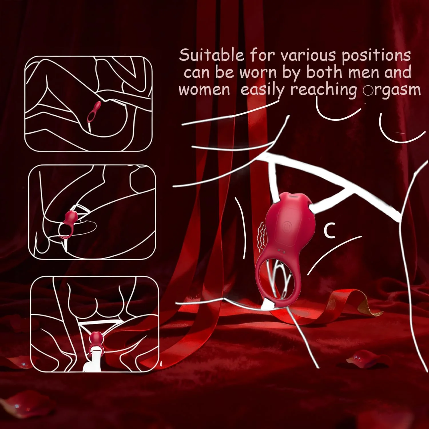 CrimsonSwitch Convertible Cock Ring Clit Stimulator App Control - Image 6