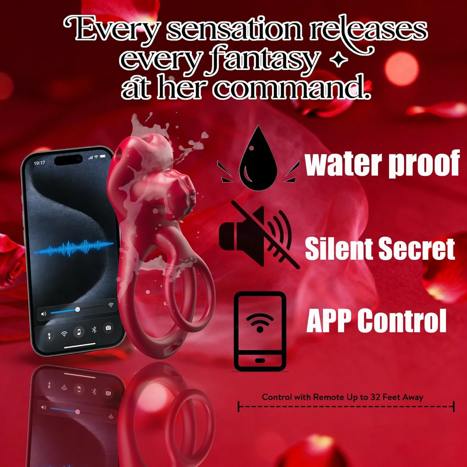 CrimsonSwitch Convertible Cock Ring Clit Stimulator App Control - Image 8