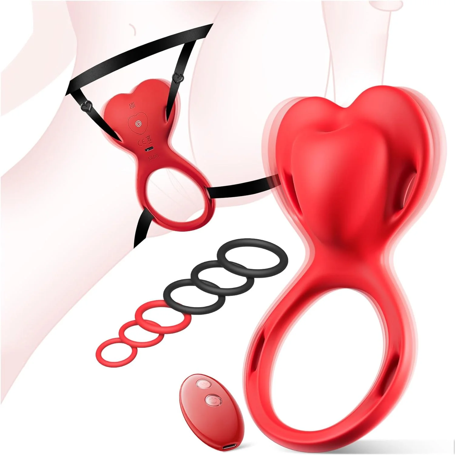 SilkLink Wearable Cock Ring Clit Stimulator Remote 10 Modes - Image 2