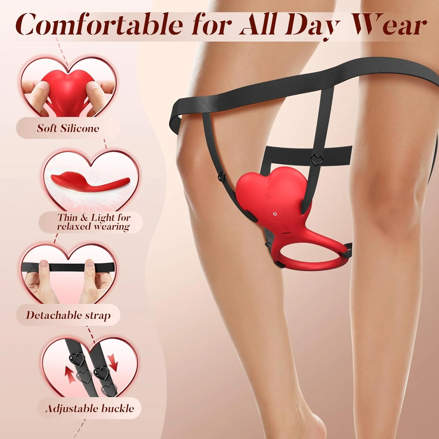 SilkLink Wearable Cock Ring Clit Stimulator Remote 10 Modes - Image 5