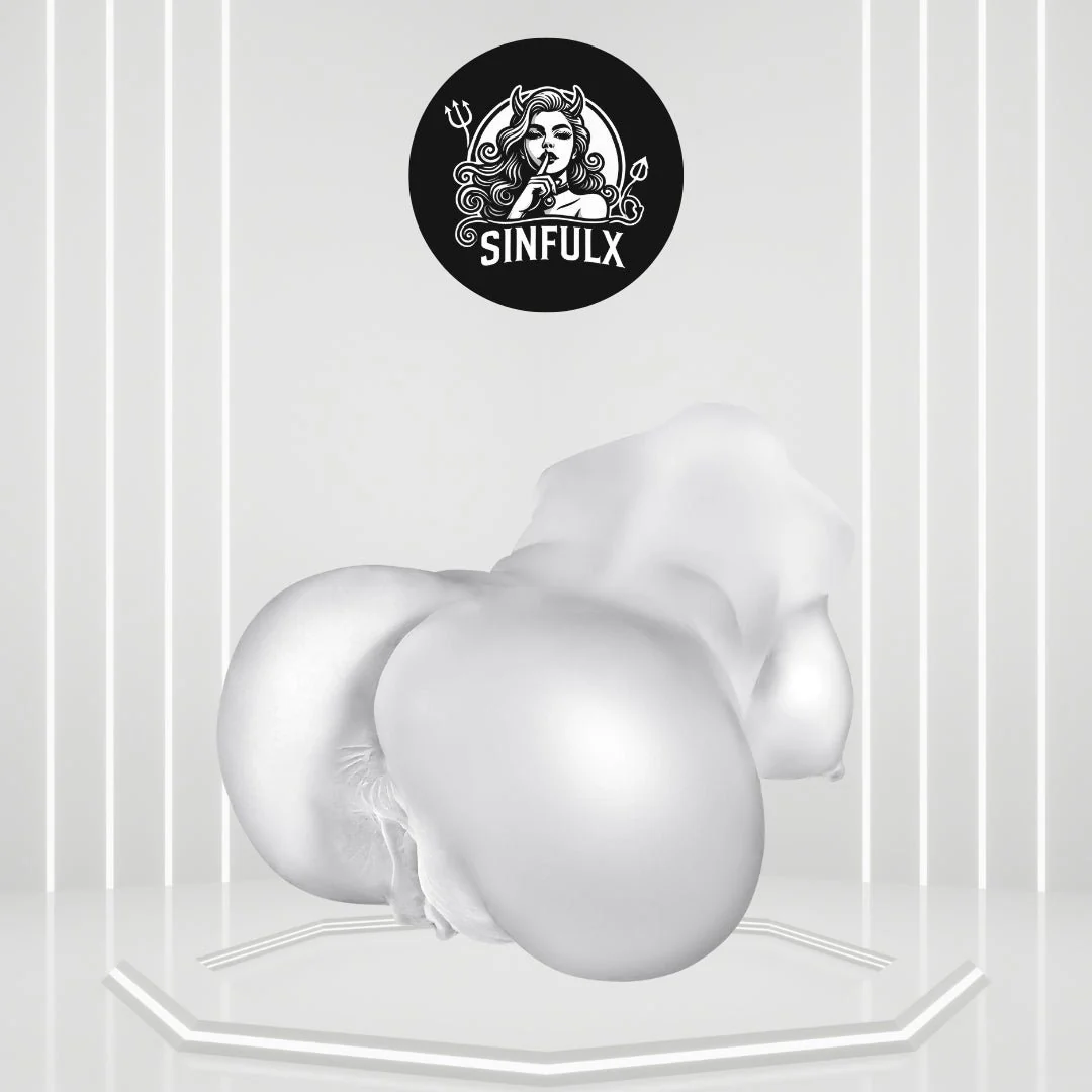CurvyVision Transparent BBW Sex Doll Stroker
