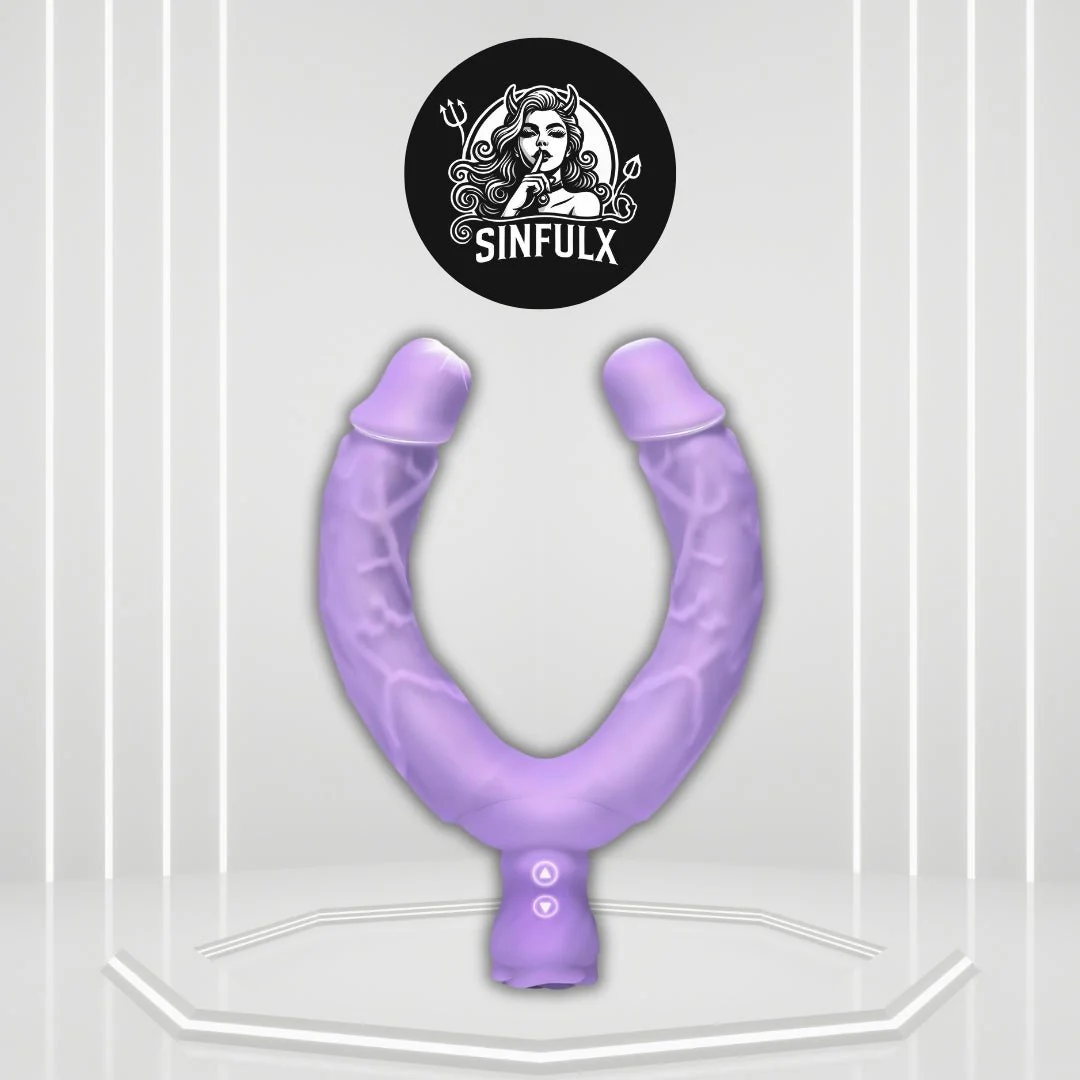 RoseFlex 15.75” Double-Ended Vibrating Dildo 10 Modes