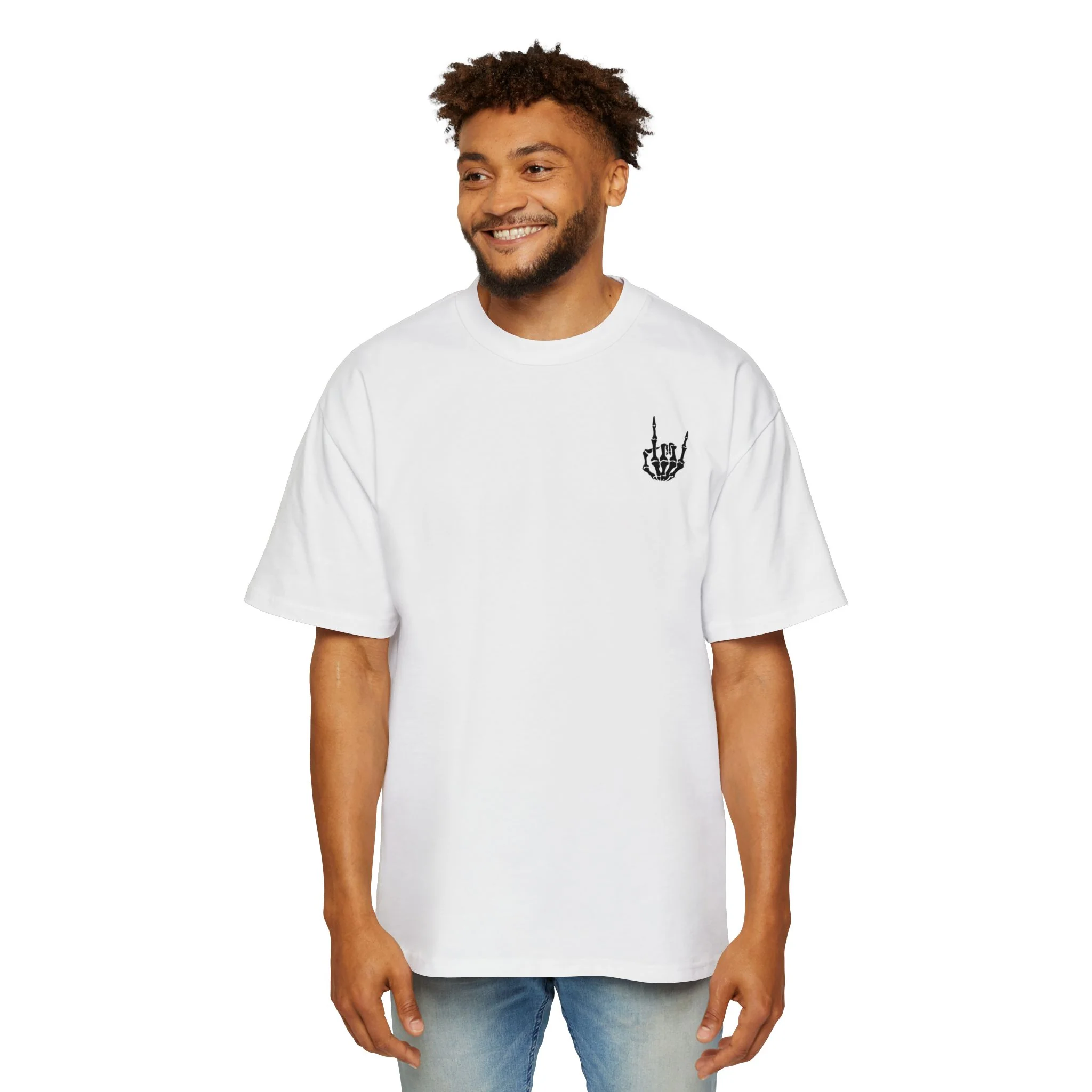 EA Men's Oversized Skull & Roses Tee - Image 4