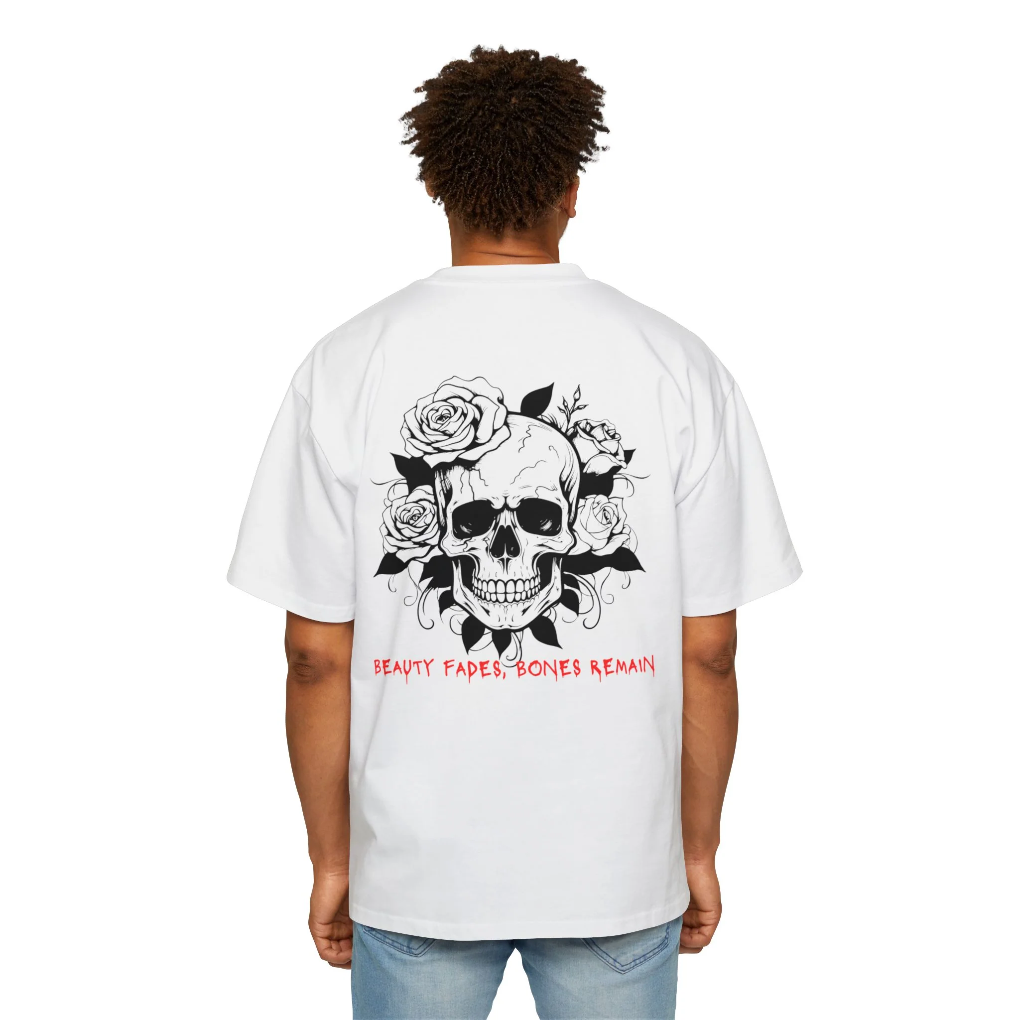 EA Men's Oversized Skull & Roses Tee - Image 5