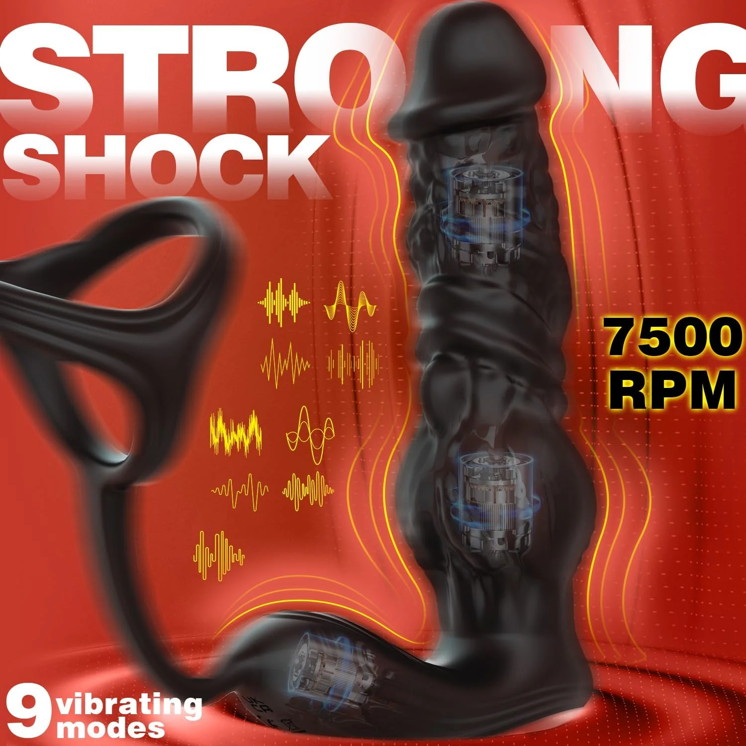 HyperThrust Thrusting Prostate Massager Cock Ring 9 Modes App Remote - Image 5