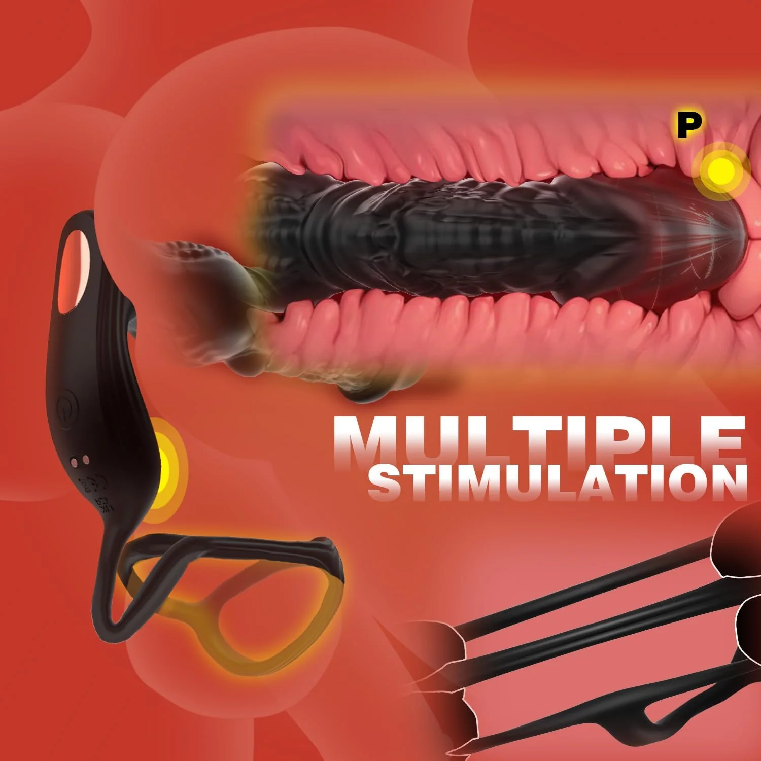 HyperThrust Thrusting Prostate Massager Cock Ring 9 Modes App Remote - Image 6