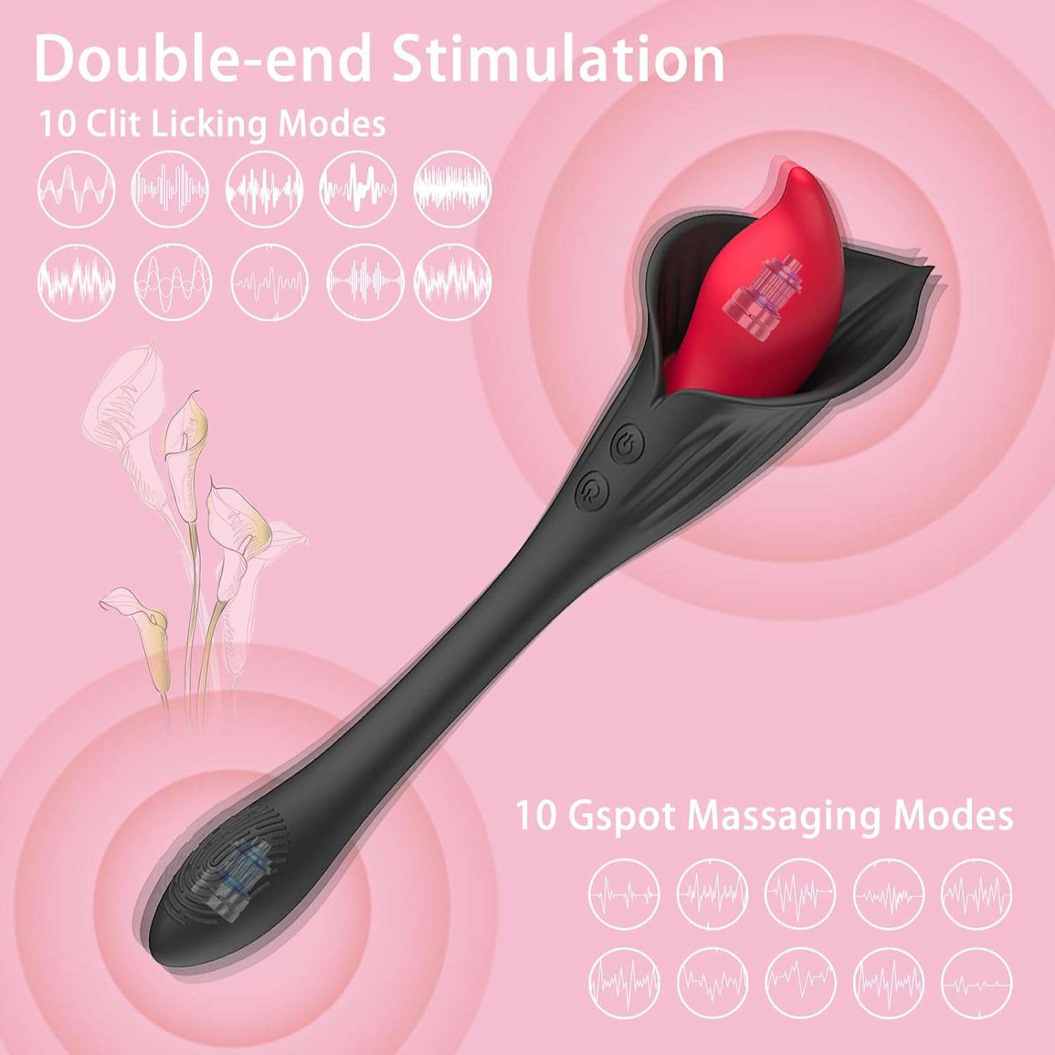FloralDelight Rose Clitoral Stimulation Vibrator - Image 2