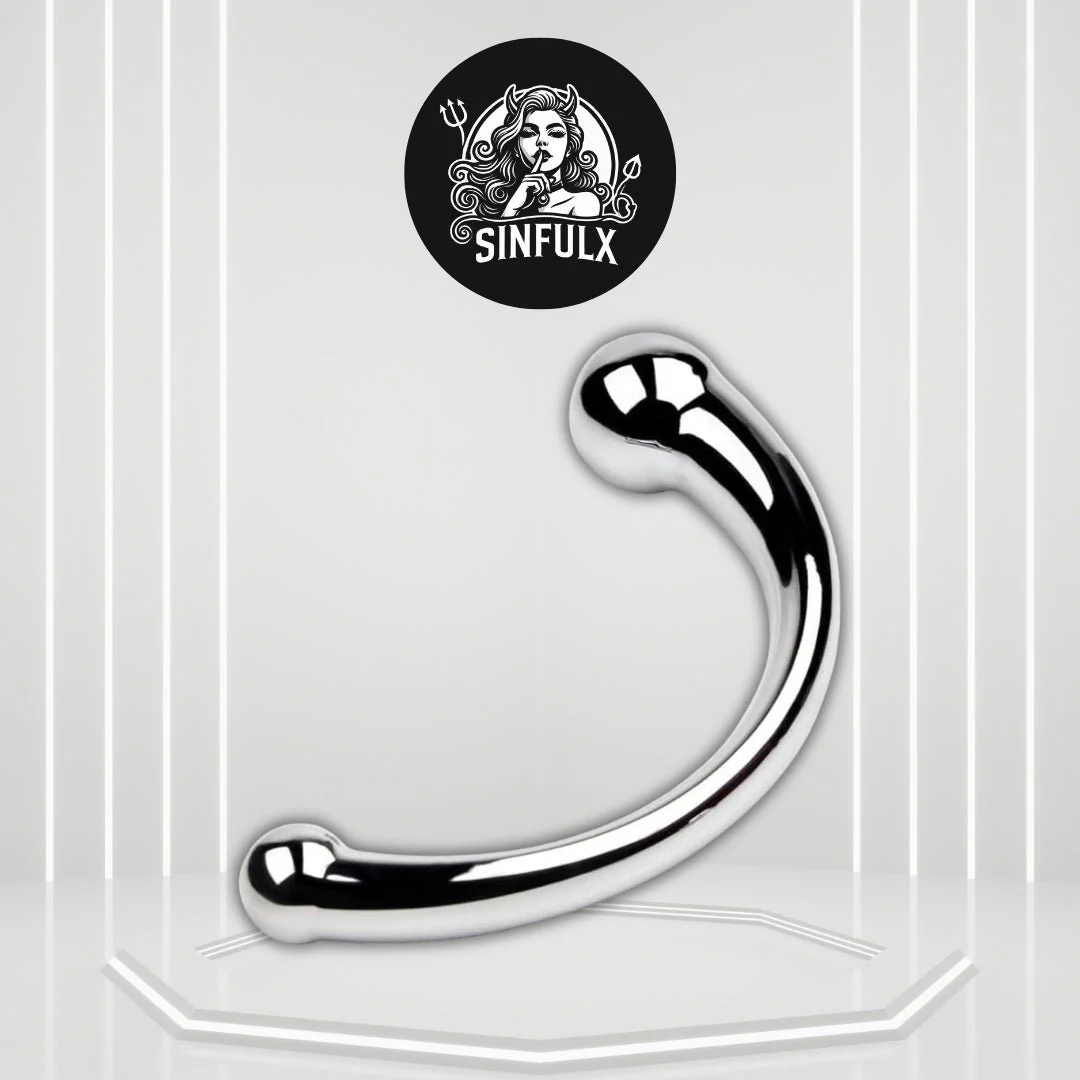 SteelCurve Metal Double-Ended G-Spot Prostate Massager Wand