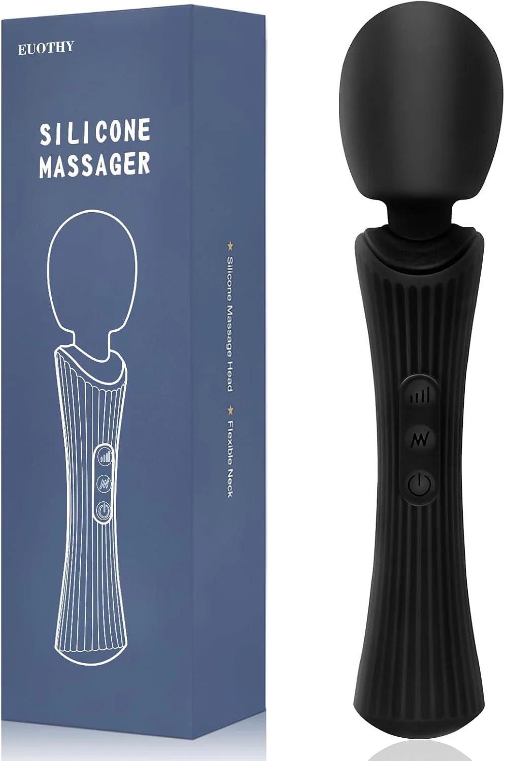 ShadowPulse Compact Wand Vibrator 12 Modes Waterproof
