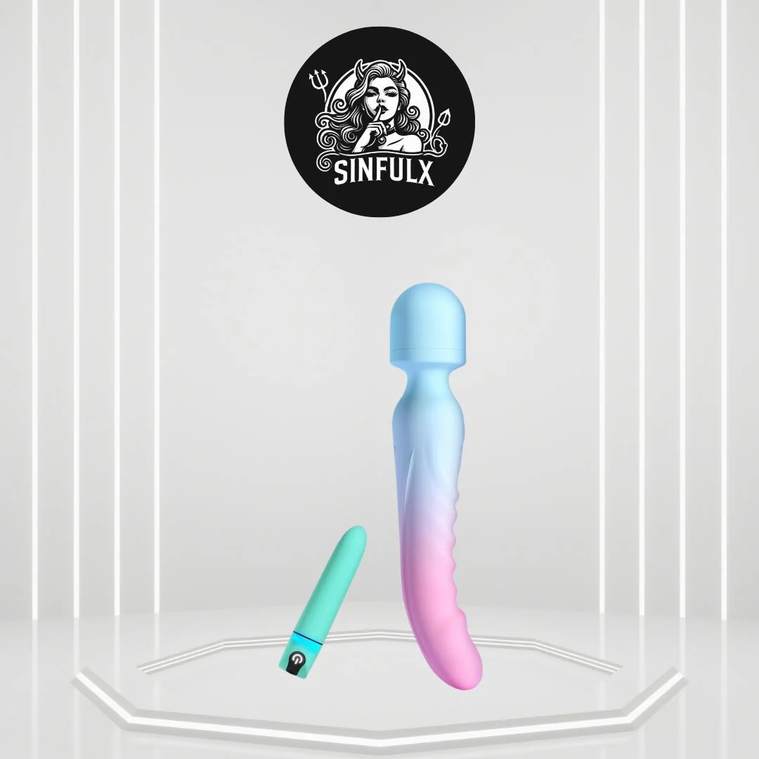 HeatTremor Clitoral Stimulator Wand & Bullet Vibrator Set