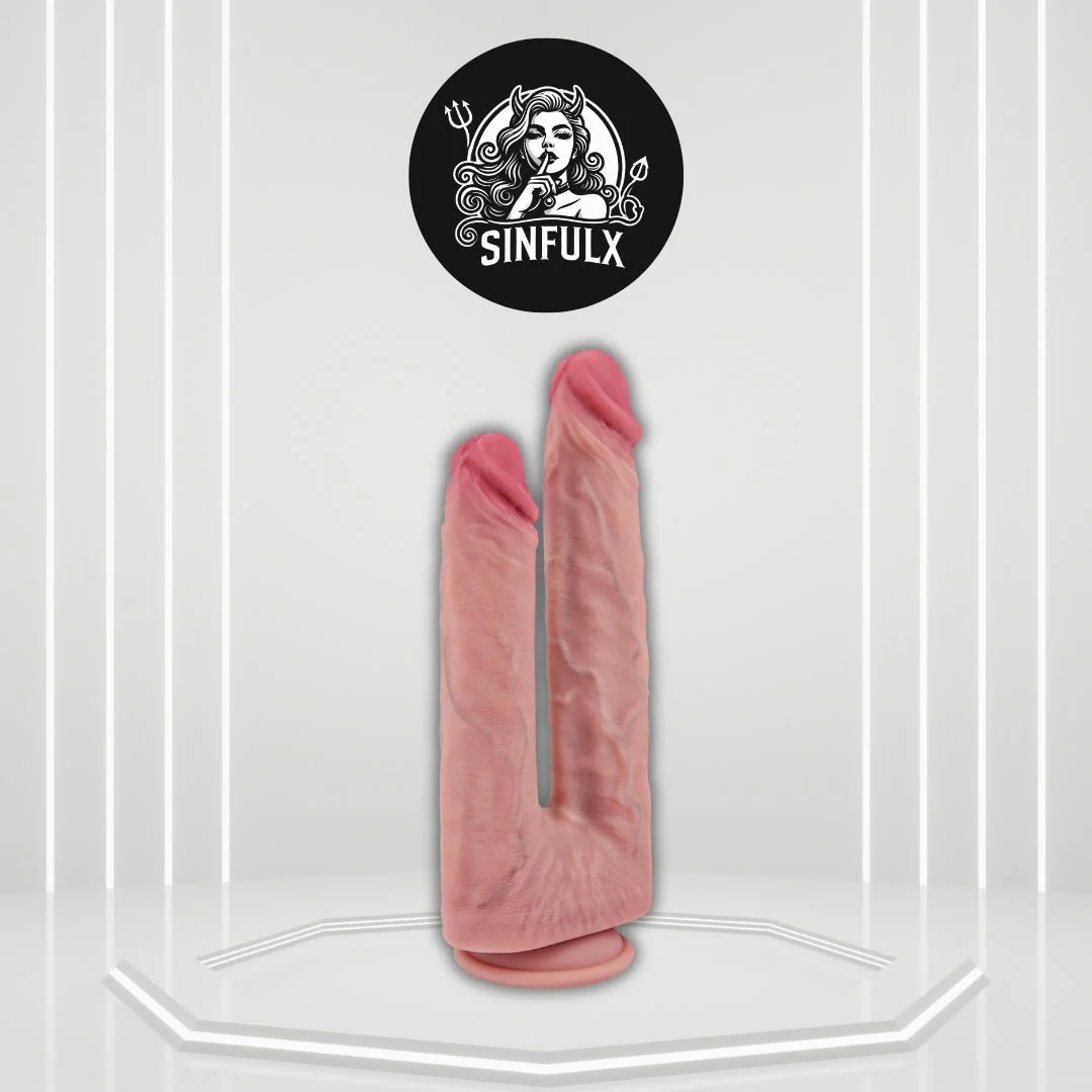 DualGrip 10.8” Double-Ended Dildo Suction Cup Silicone