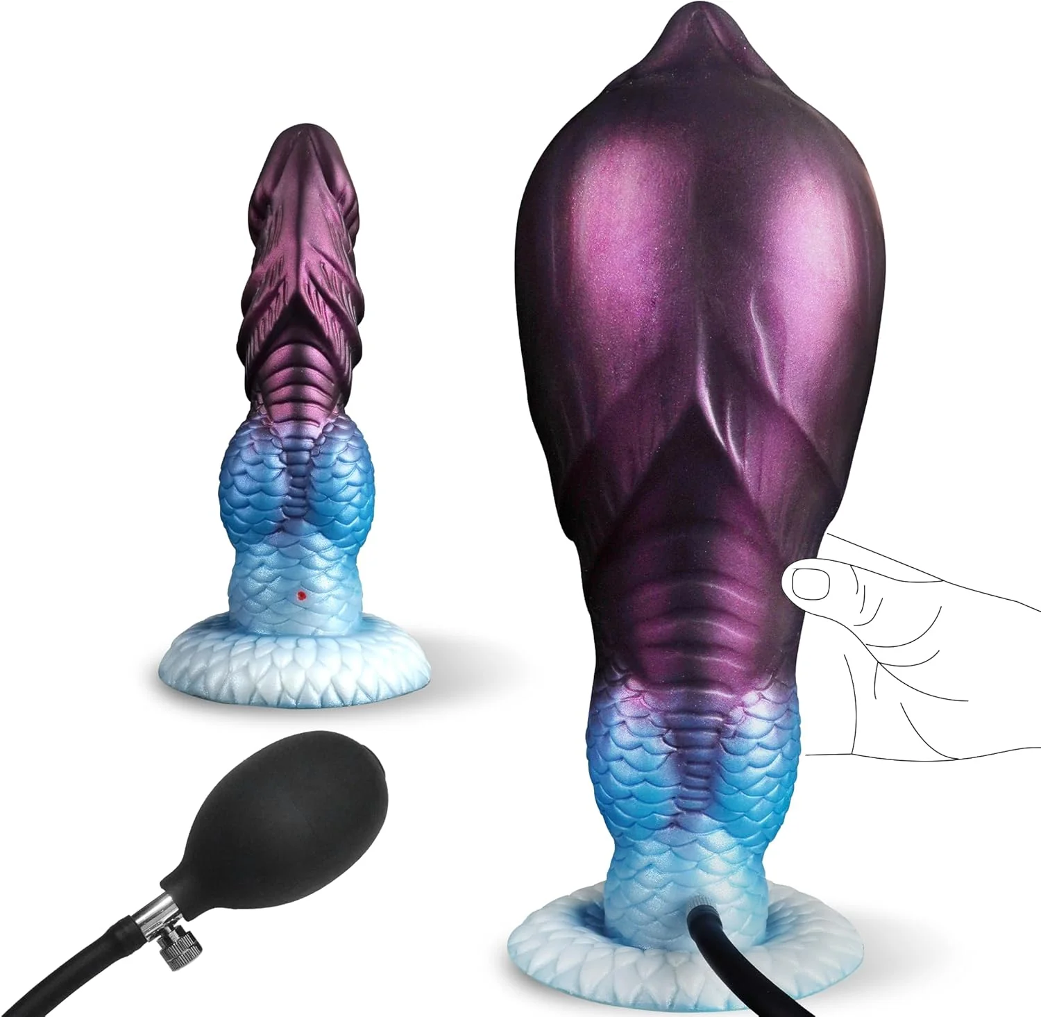 AeroKnot Inflatable Knot Dildo Adjustable Thick Suction Cup - Image 2