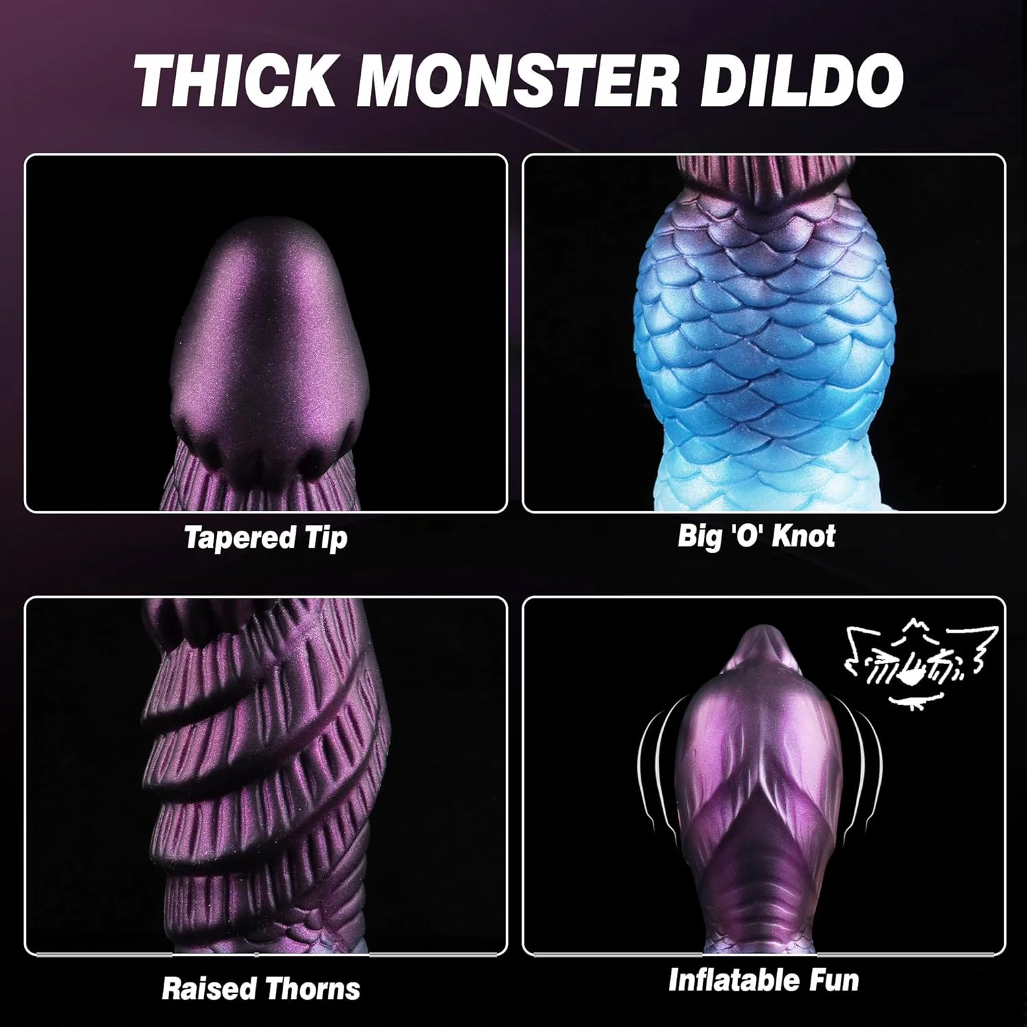AeroKnot Inflatable Knot Dildo Adjustable Thick Suction Cup - Image 6